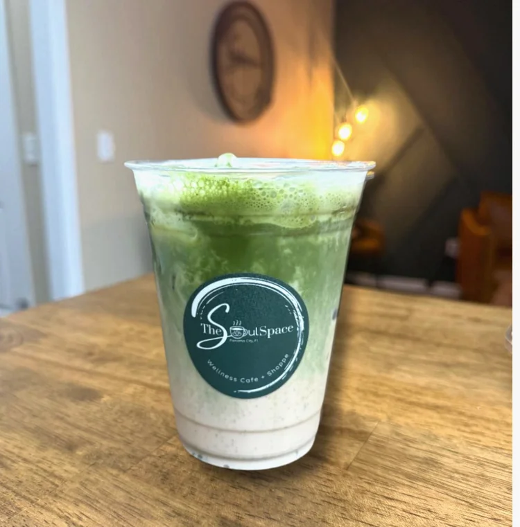 The Great Pumpkin Matcha from the fall menu at The Soul Space in Panama City