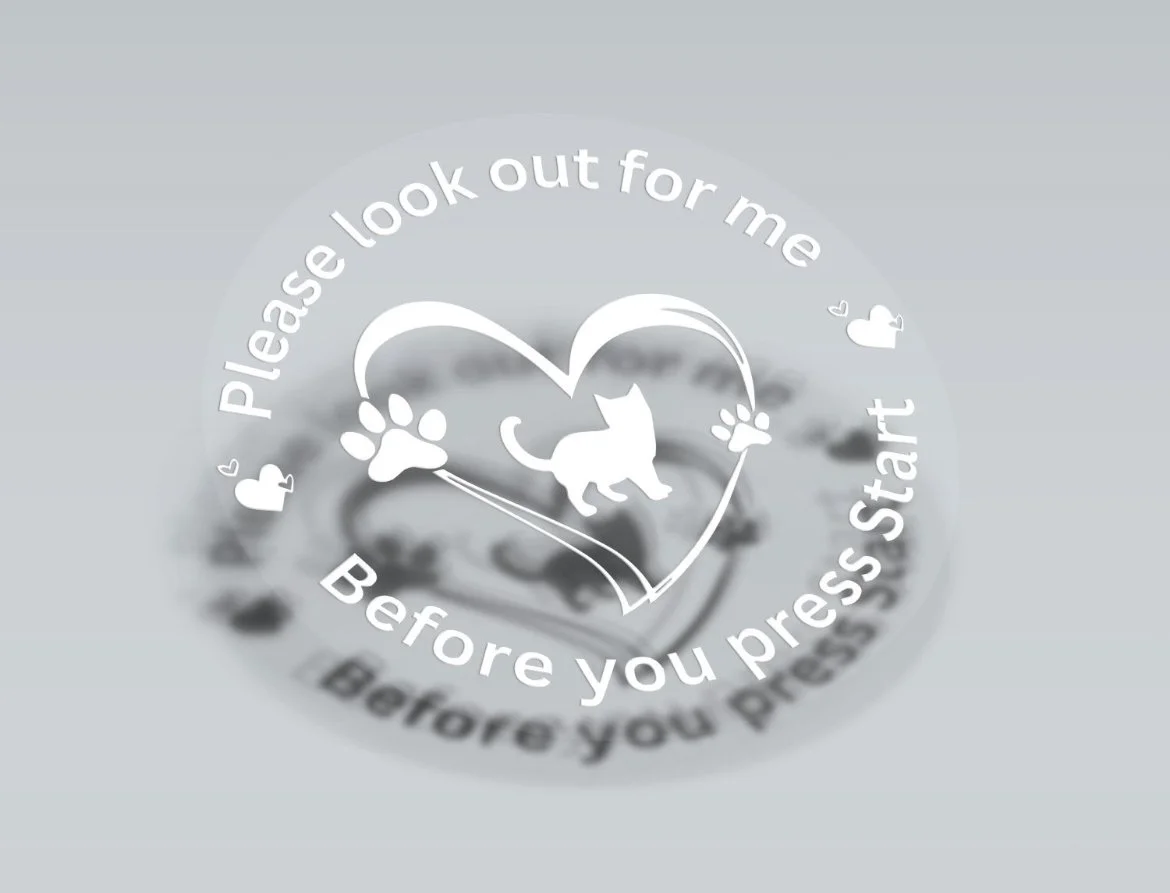 Please Look Out for Me - Pet Safety Laundry Decal “Translucent White”