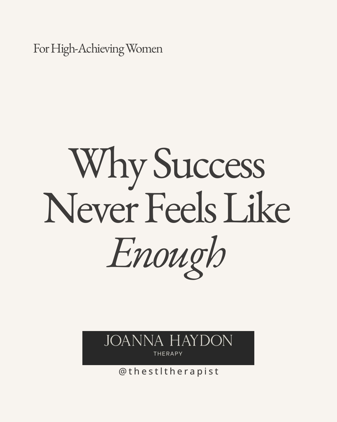 Why High-Achieving Women Never Feel Like They've Done Enough: Perfectionism, Self-Worth &amp; Success