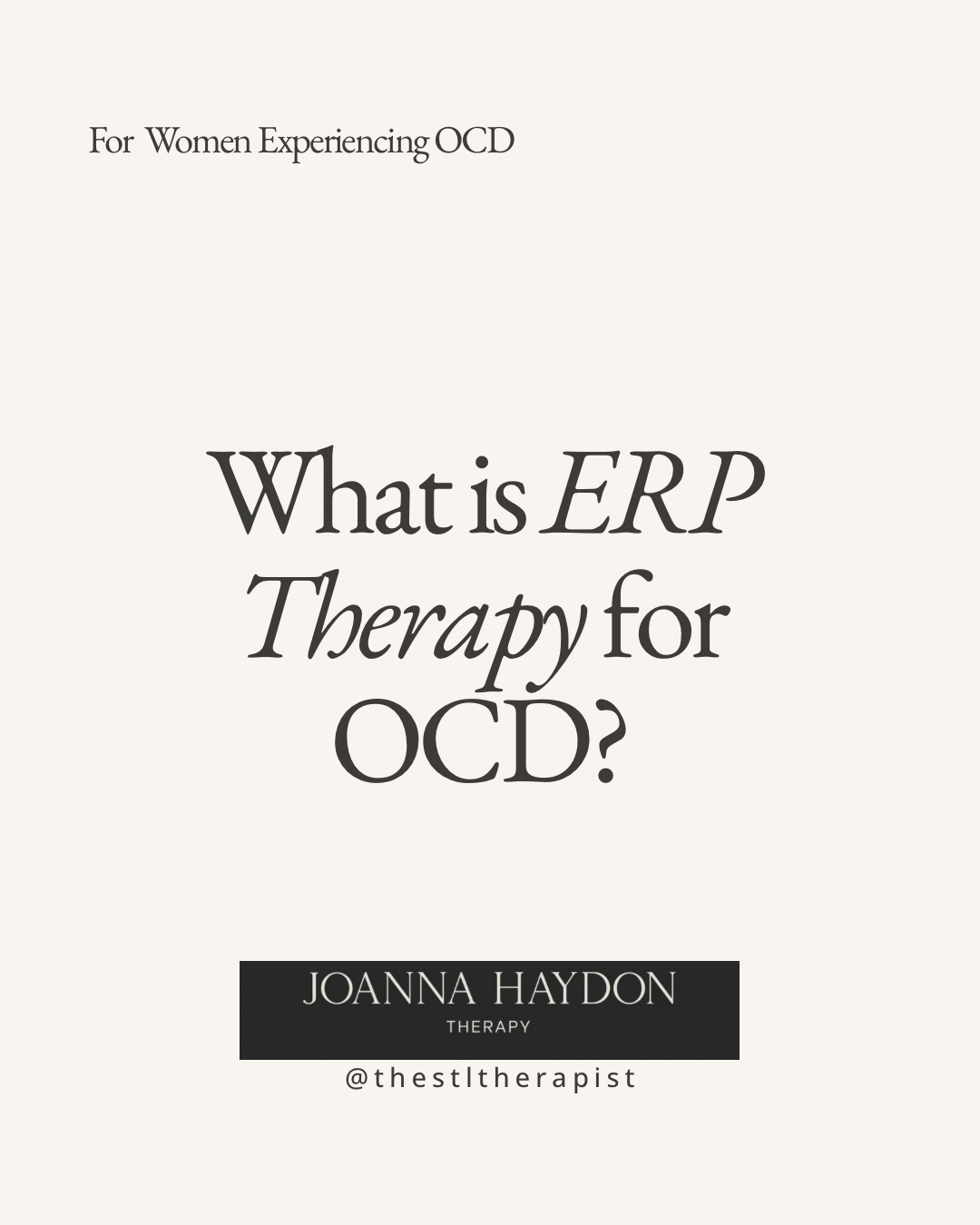 What Is ERP Therapy Like? 