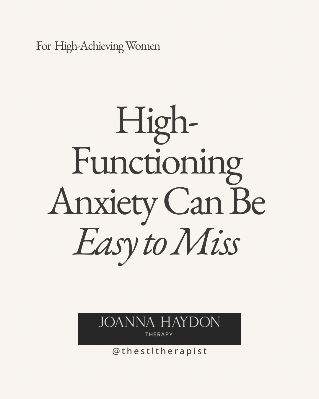 High-Functioning Anxiety in High-Achieving Women