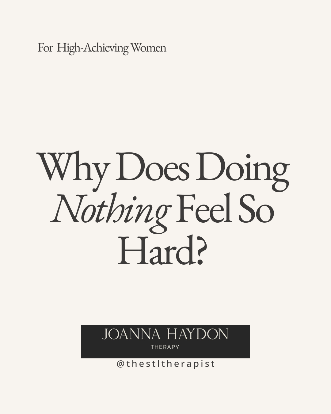 Why High-Achieving Women Feel Guilty When They Rest