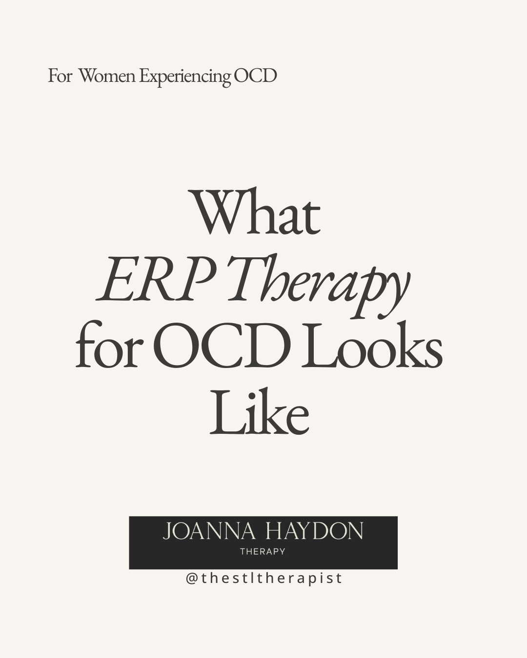 What Does ERP for OCD Actually Look Like?