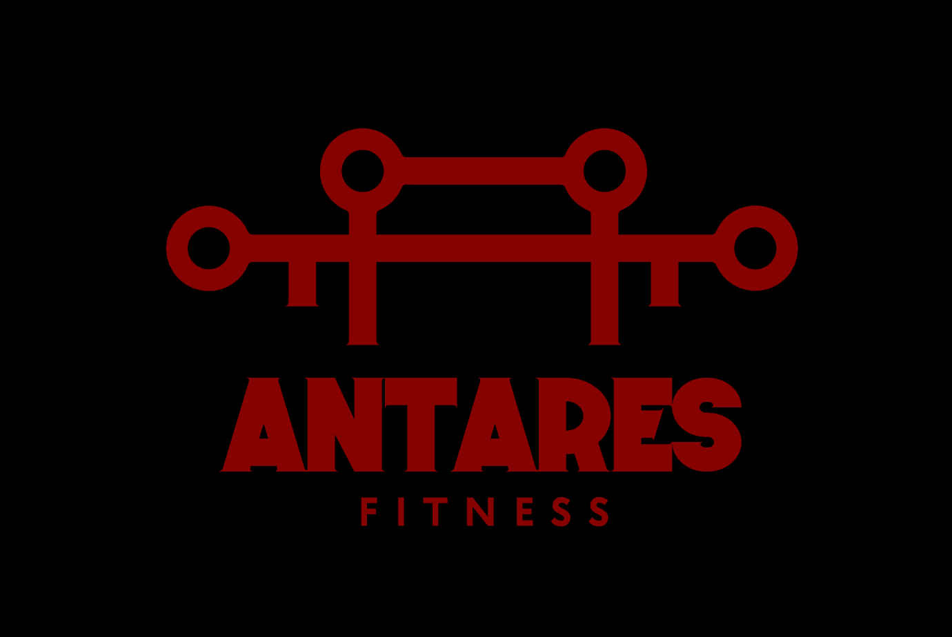 Logo of Antares Fitness featuring a stylized red graph or network symbol and the text 'ANTARES FITNESS' on a black background.