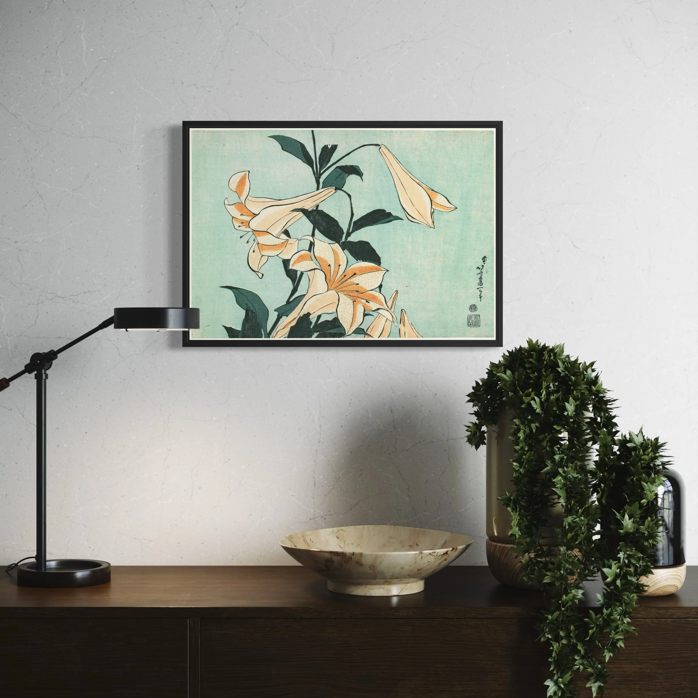 Lilies by Katsushika Hokusai (1833–1834)