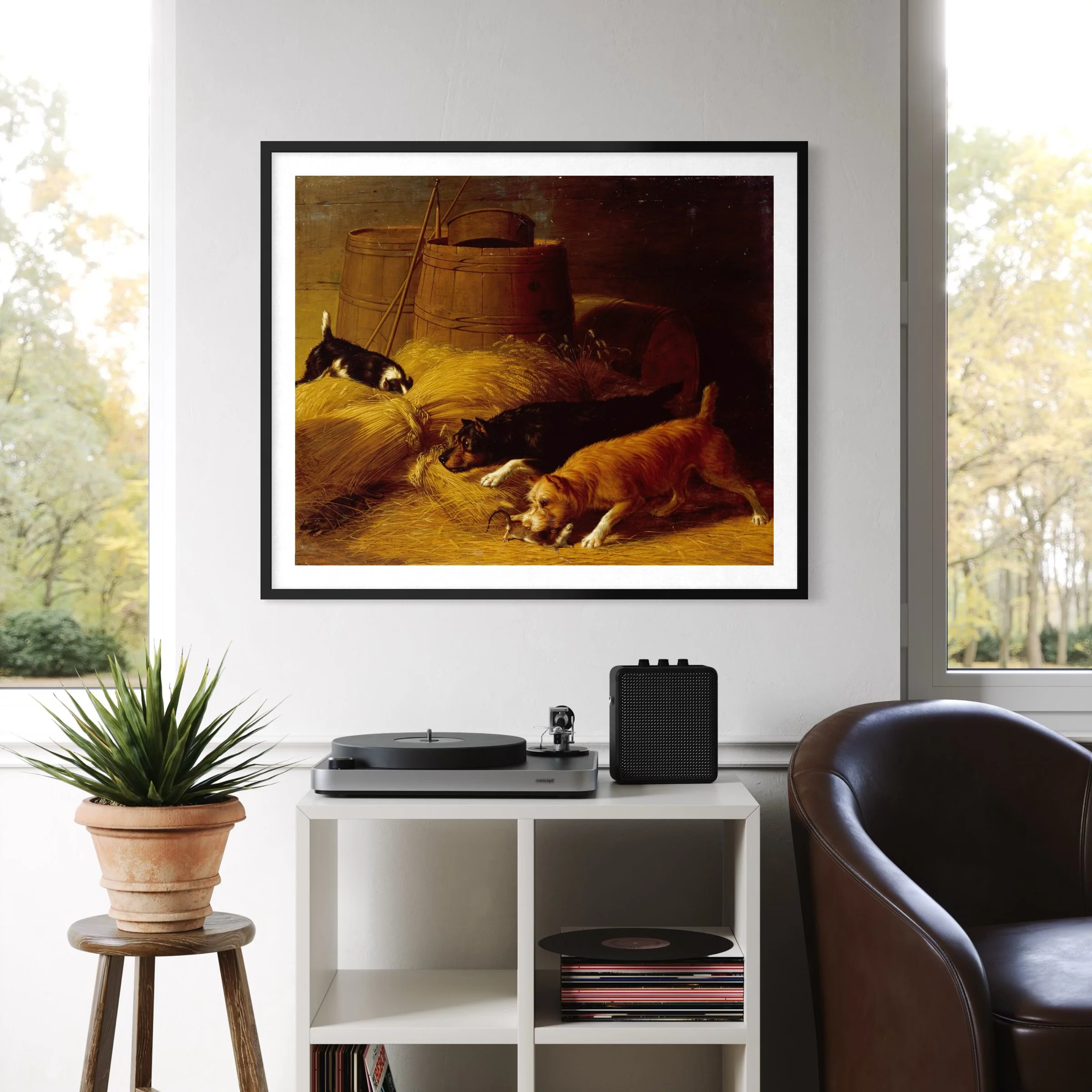 Rats amongst the Barley Sheaves by Thomas Hewes Hinckley (1851)