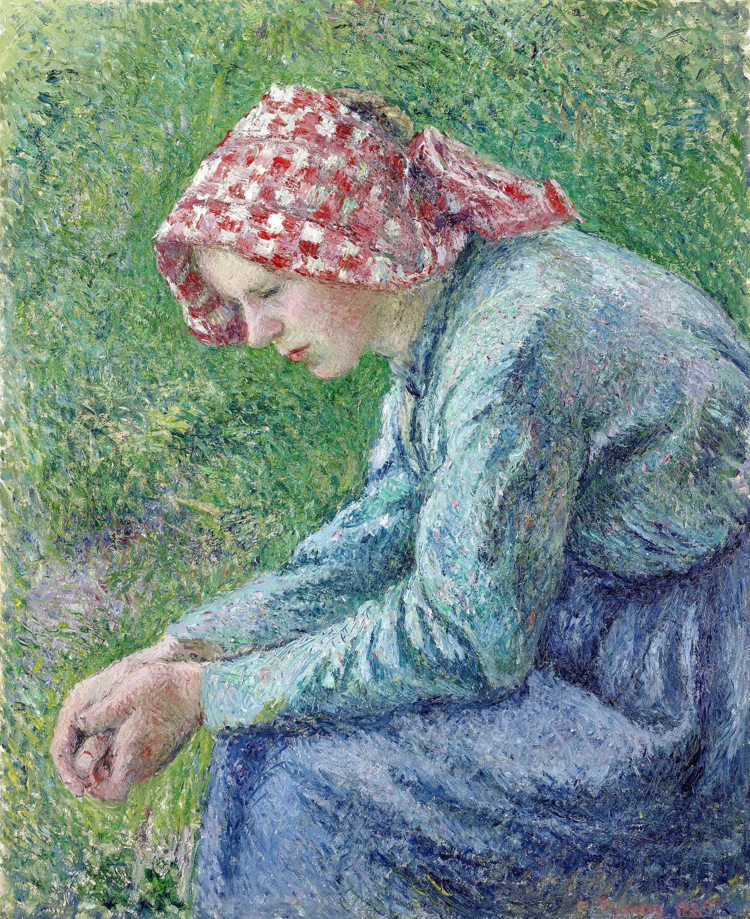 A Seated Peasant Woman (1885) by Camille Pissarro.jpg