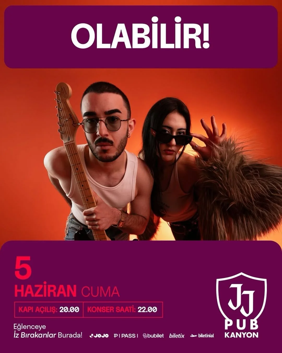 Olabilir! 5 Haziran’da JJ Pub Kanyon’da!🔥🎫Biletler JoJo, Paribu Pass, Bubilet, Biletix ve Bile.jpg