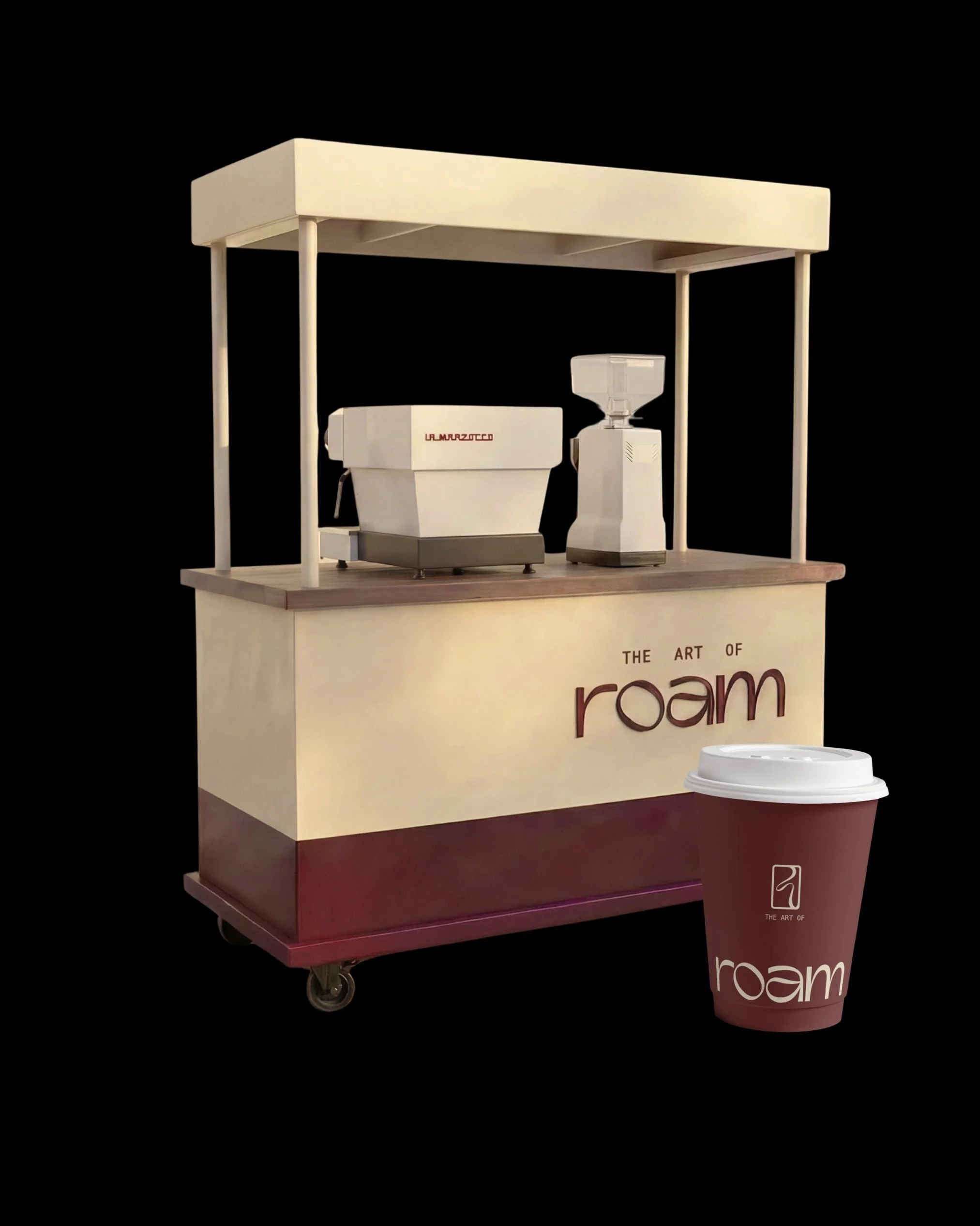 Traditional espresso coffee cart for event catering