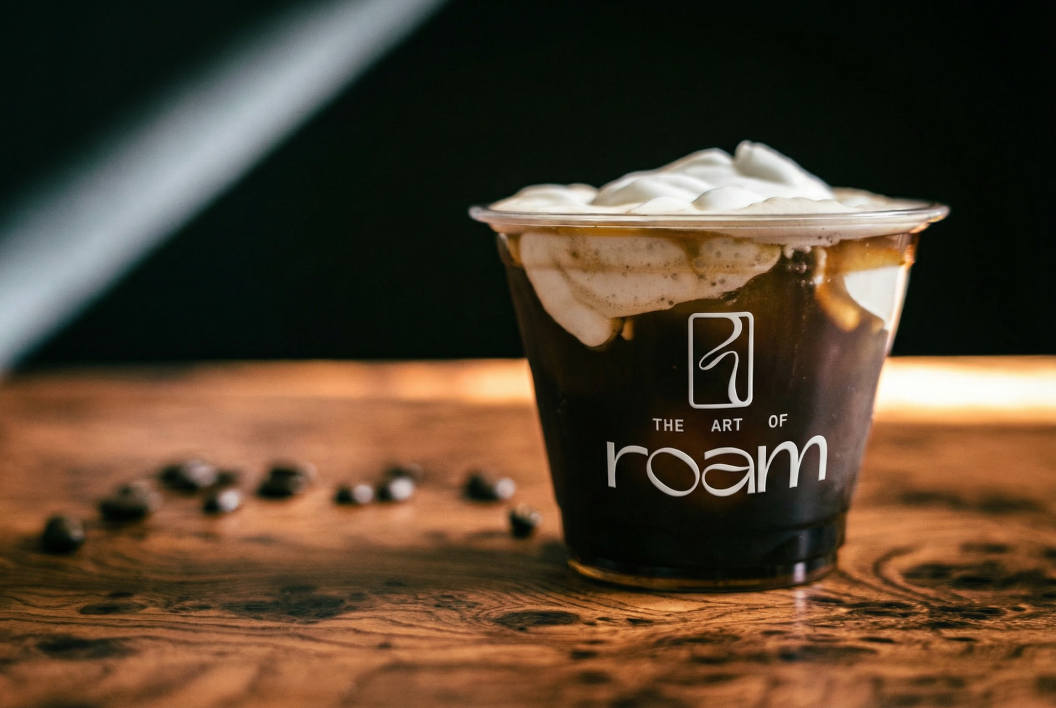Cold brew coffee with cream top served by The Art of Roam