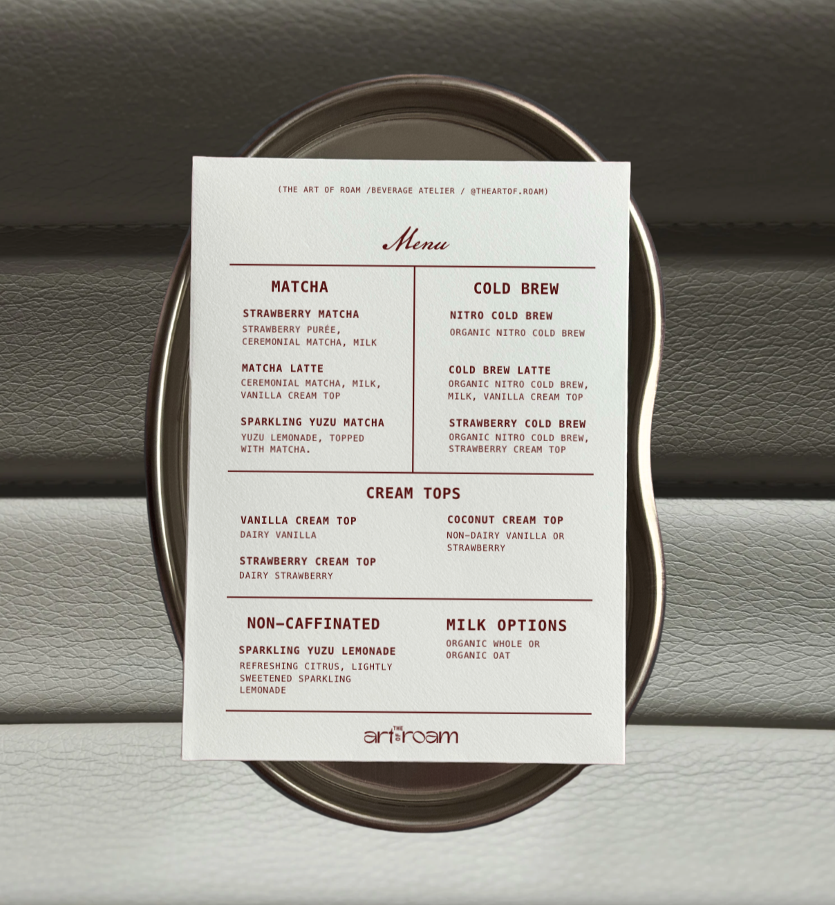 Custom coffee and matcha catering menu for corporate events in Los Angeles