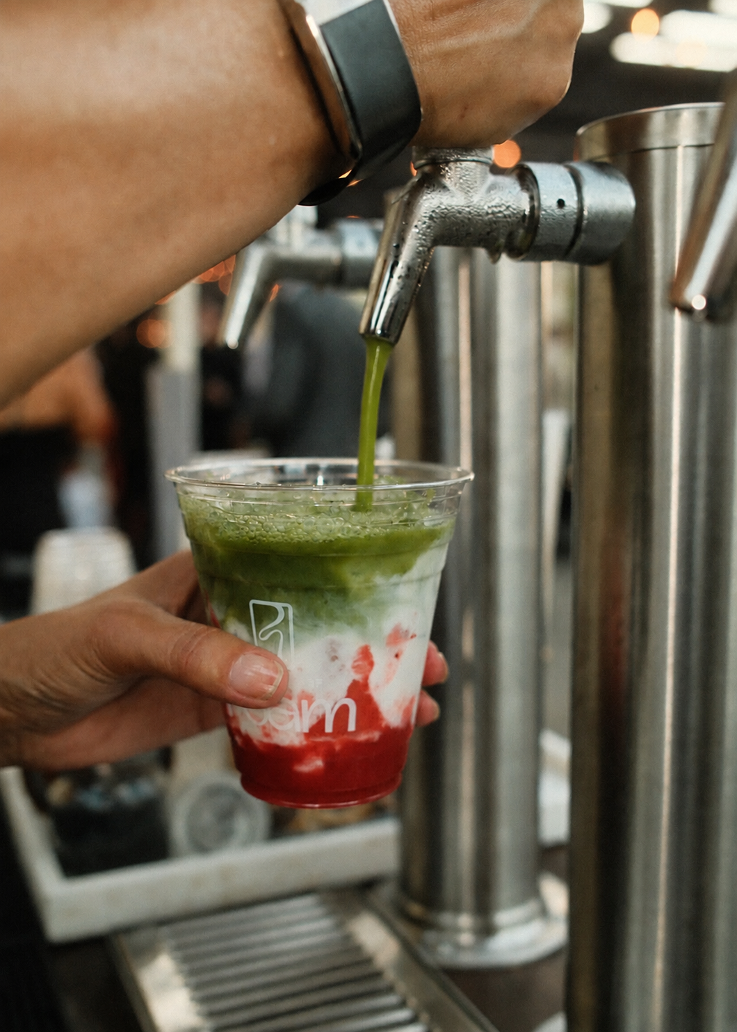 Strawberry matcha from draft tap.PNG
