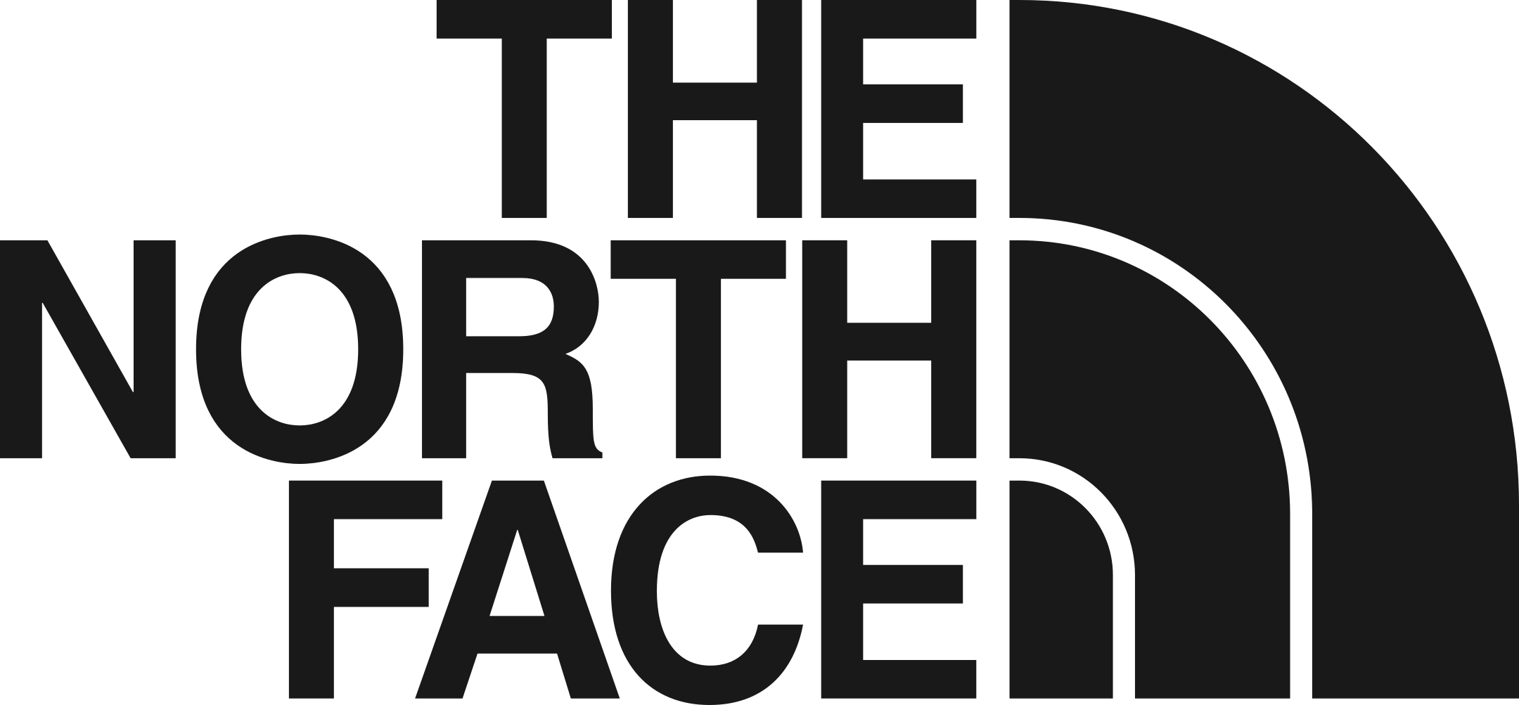 Logotipo preto e branco do The North Face.