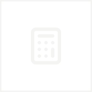 Icon of a calculator in white on a black background.