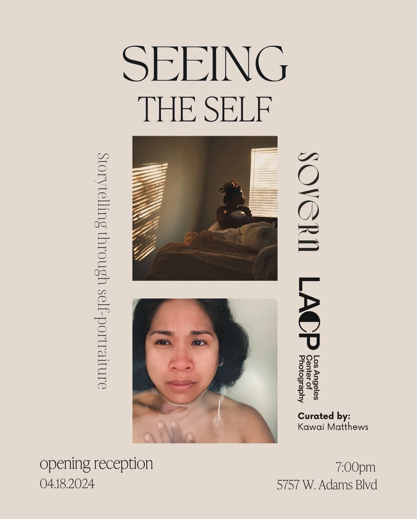 Peeps in Los Angeles are invited to the opening reception for SEEING THE SELF: Storytelling Through Self-Portraiture, a group photography exhibition featuring 25 artists (incl. one of our collective members), curated by Kawai Matthews in collaboratio