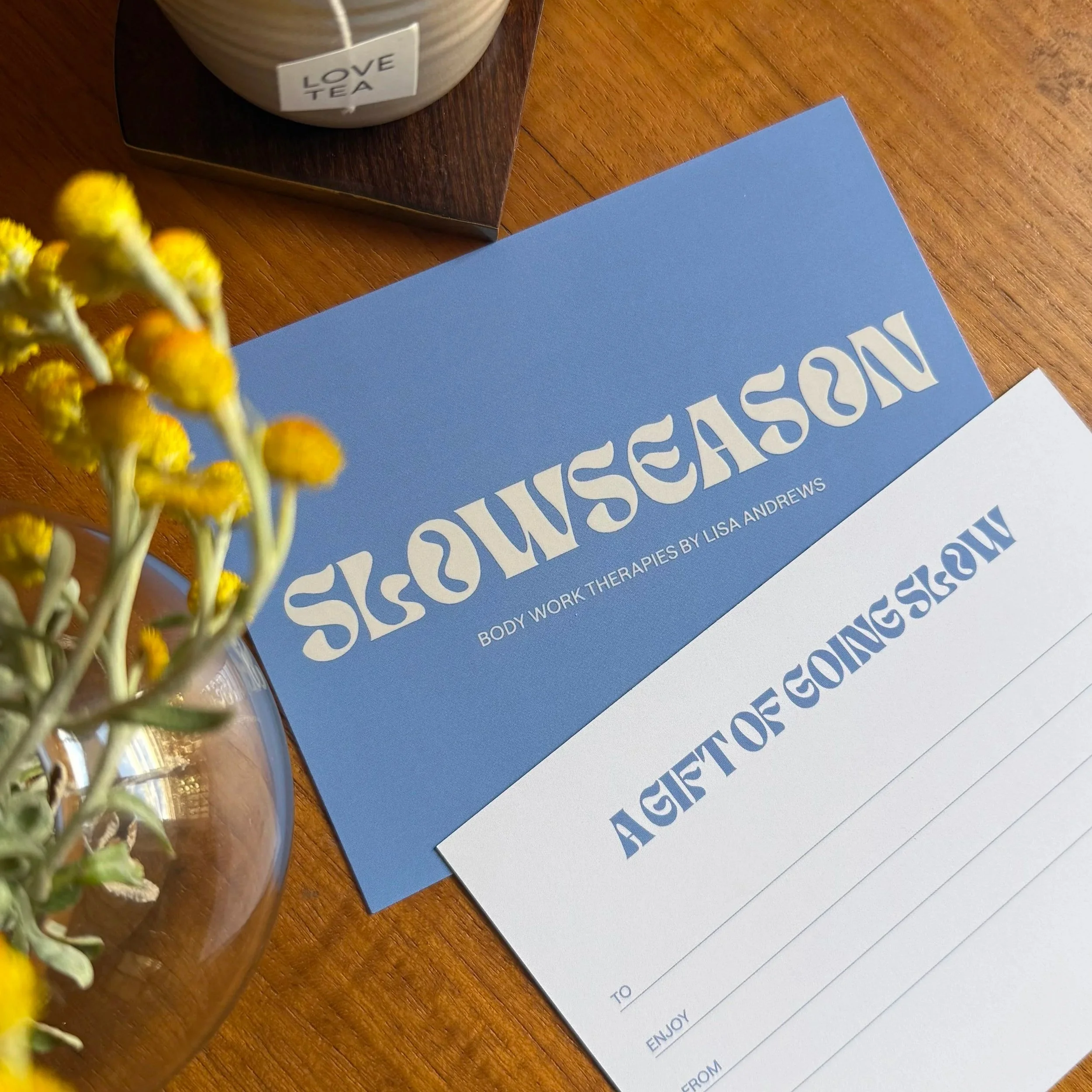 A Slow Season Gift Voucher redeemable for any relaxation, remedial, pregnancy or postnatal massage service in Geelong, Bellarine or Surfcoast including the at home massage service.