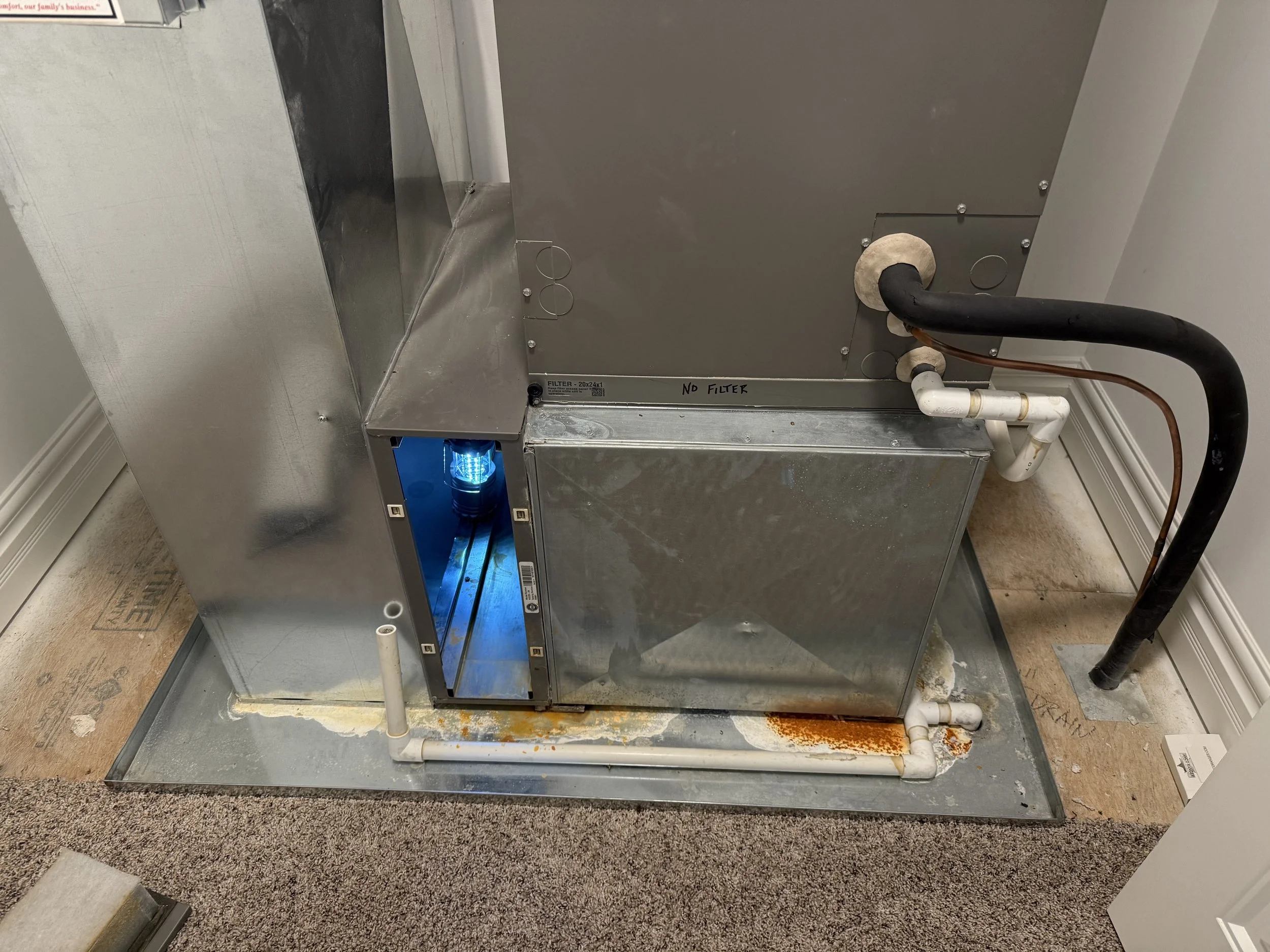 ac condensate drain line unplugging