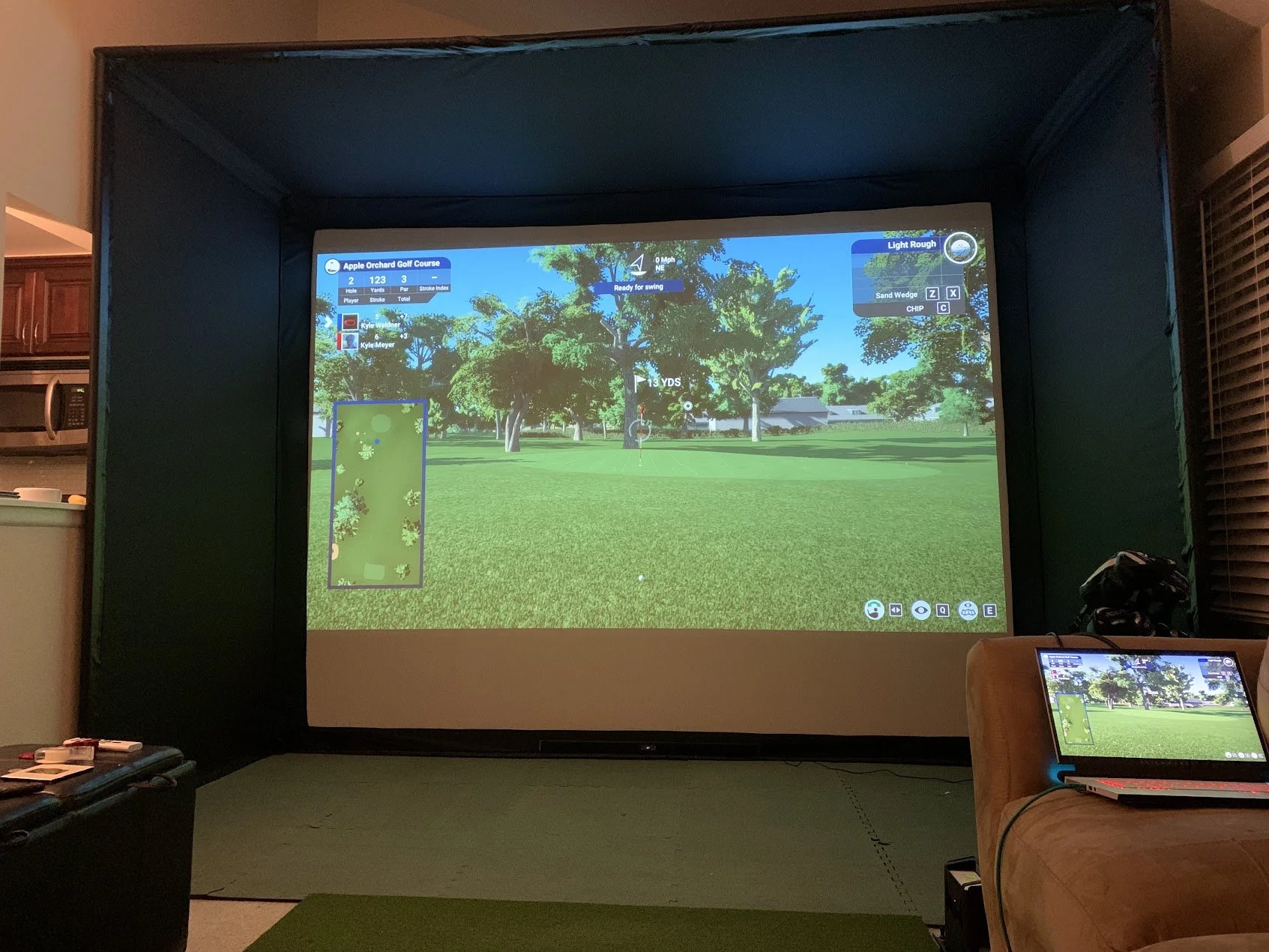 golf simulator installation