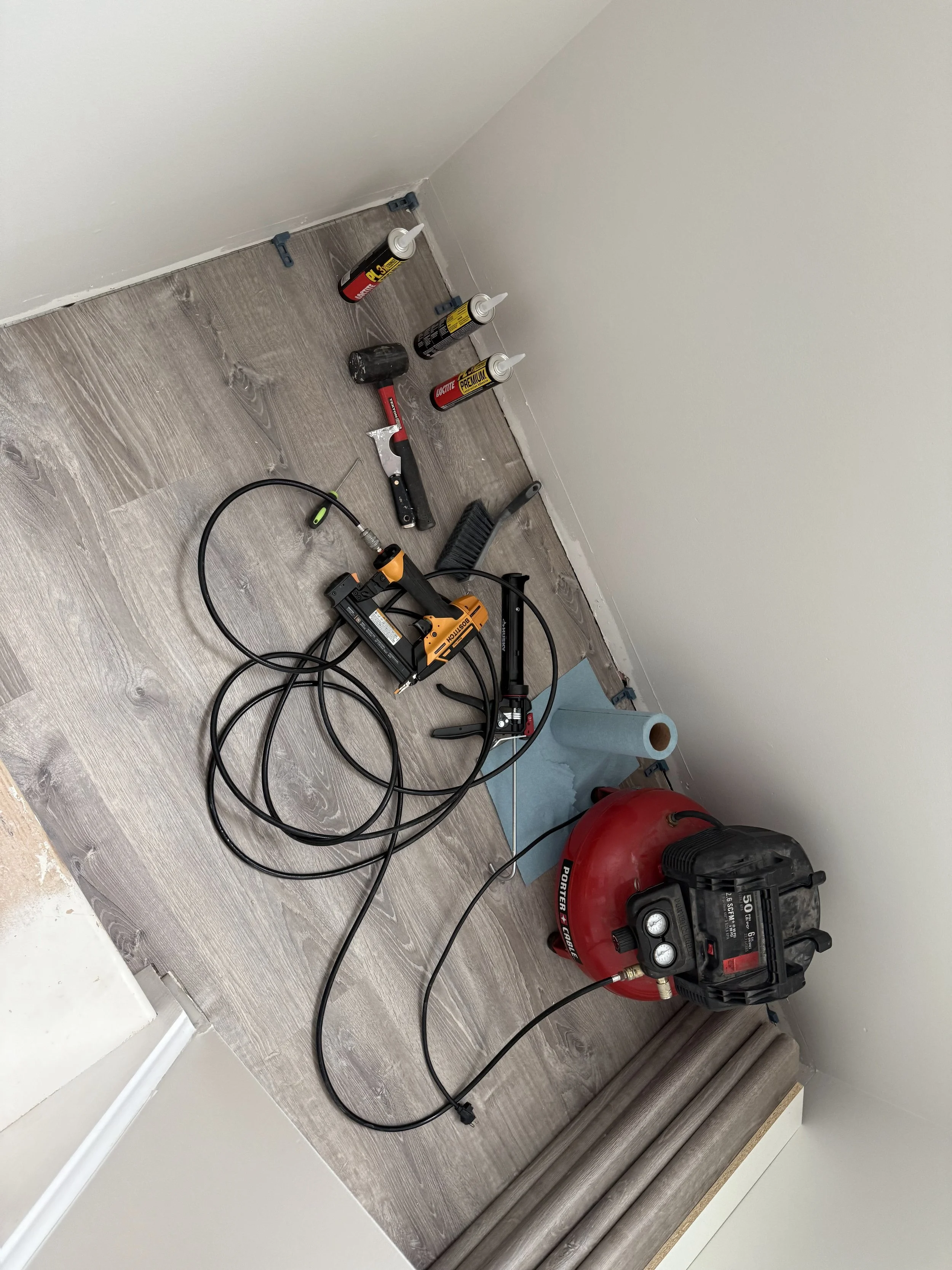 stair tread installation