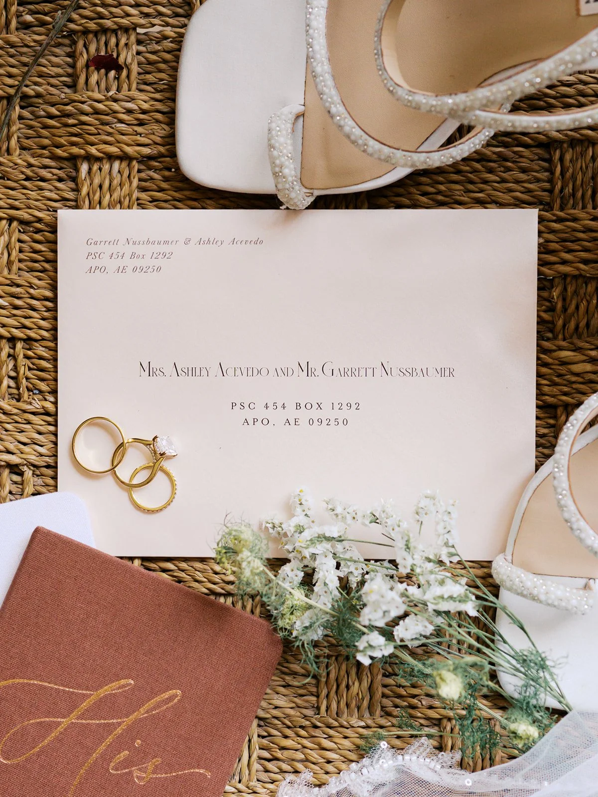 wedding flat lay