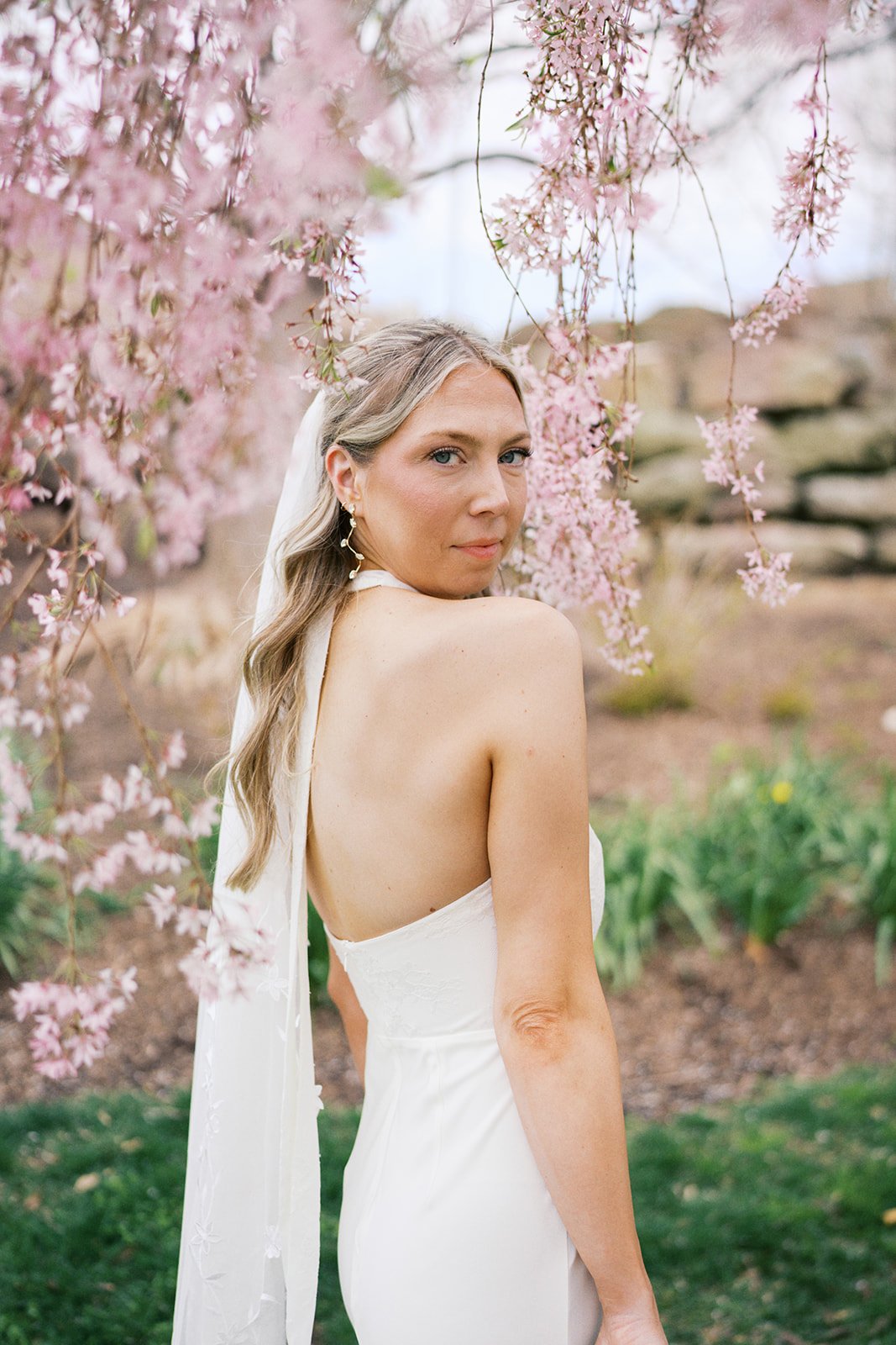 bridal portrait in fairmount park, philadelphia