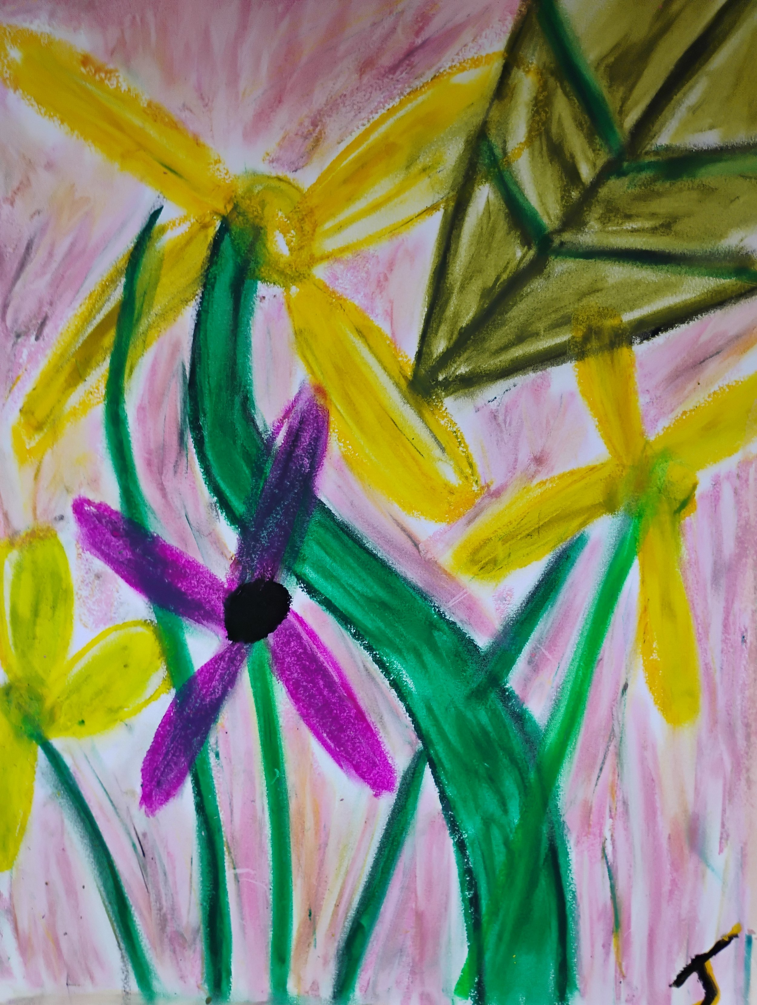  Yellow Flowers - $375 (14 x 17) 