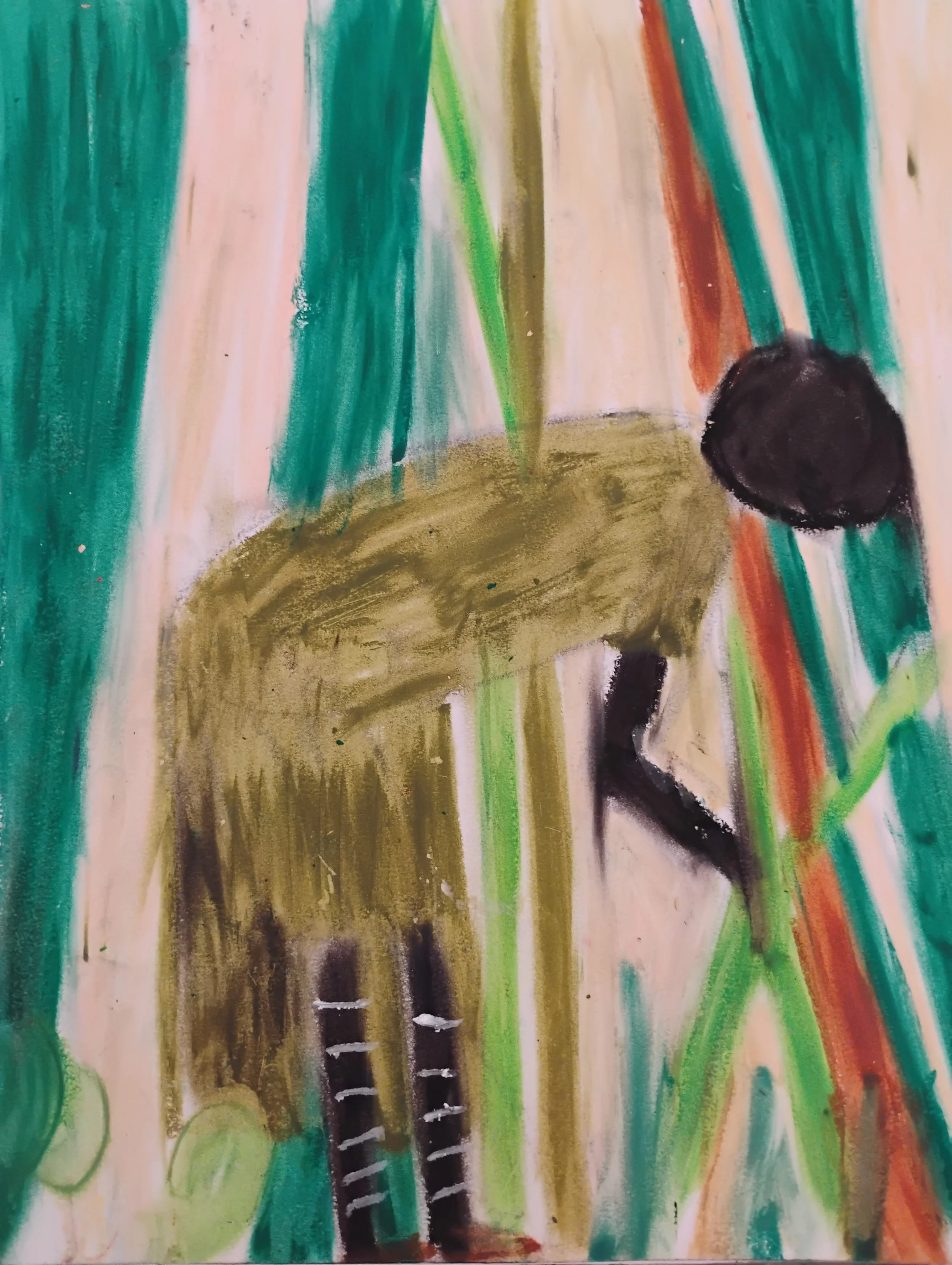 Tending the Farm - $375 (14 x 17) 