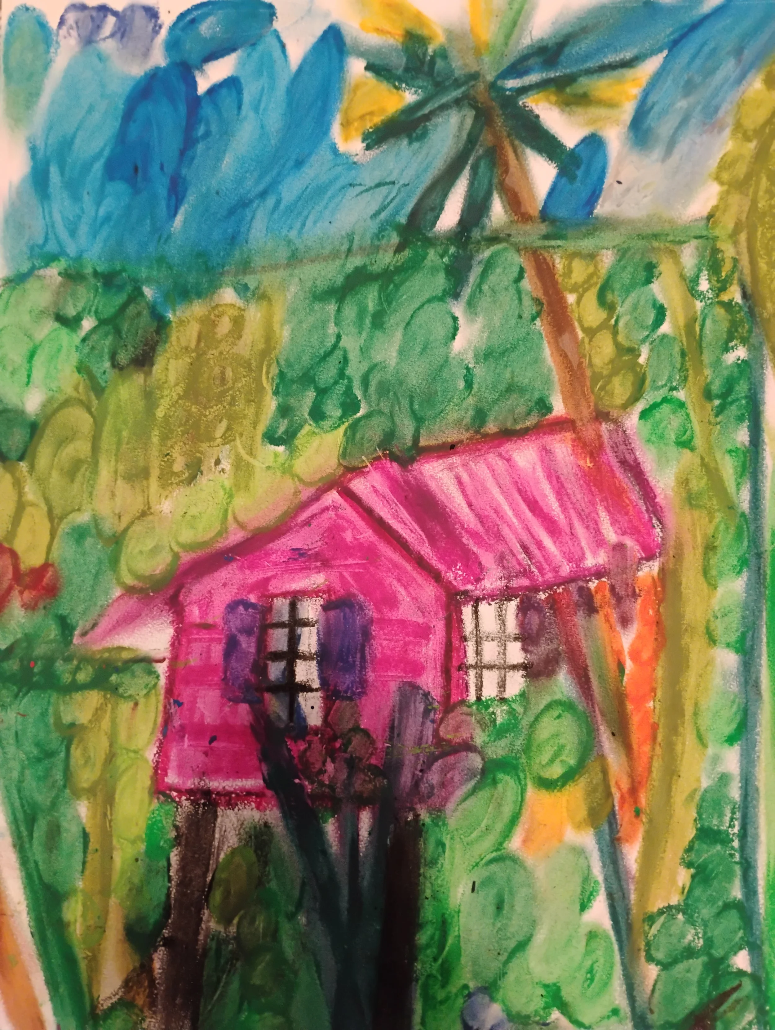 The Pink House - $375 (14 x 17) 