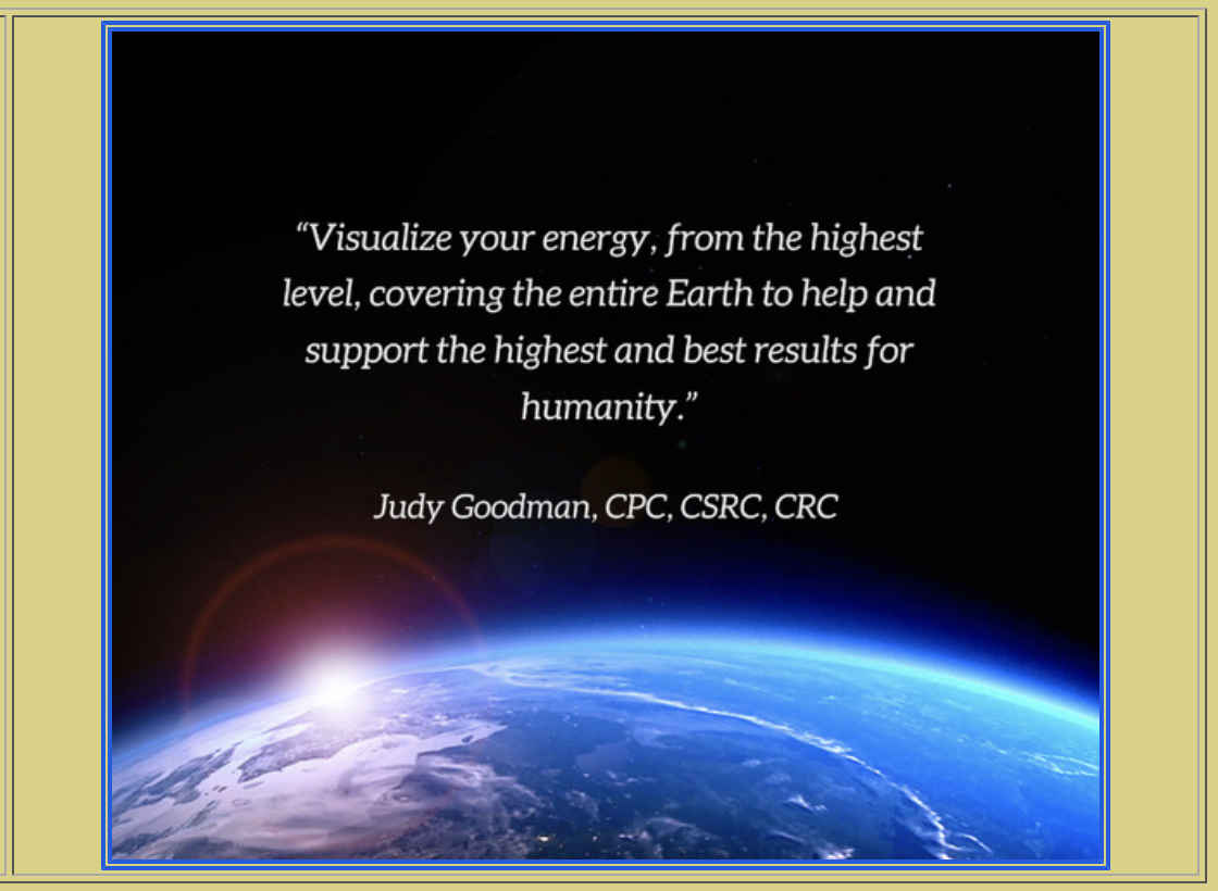 Quote about energy visualization over Earth, with an image of Earth from space showing the sunrise with a bright sun flare, clouds, and the dark space background.