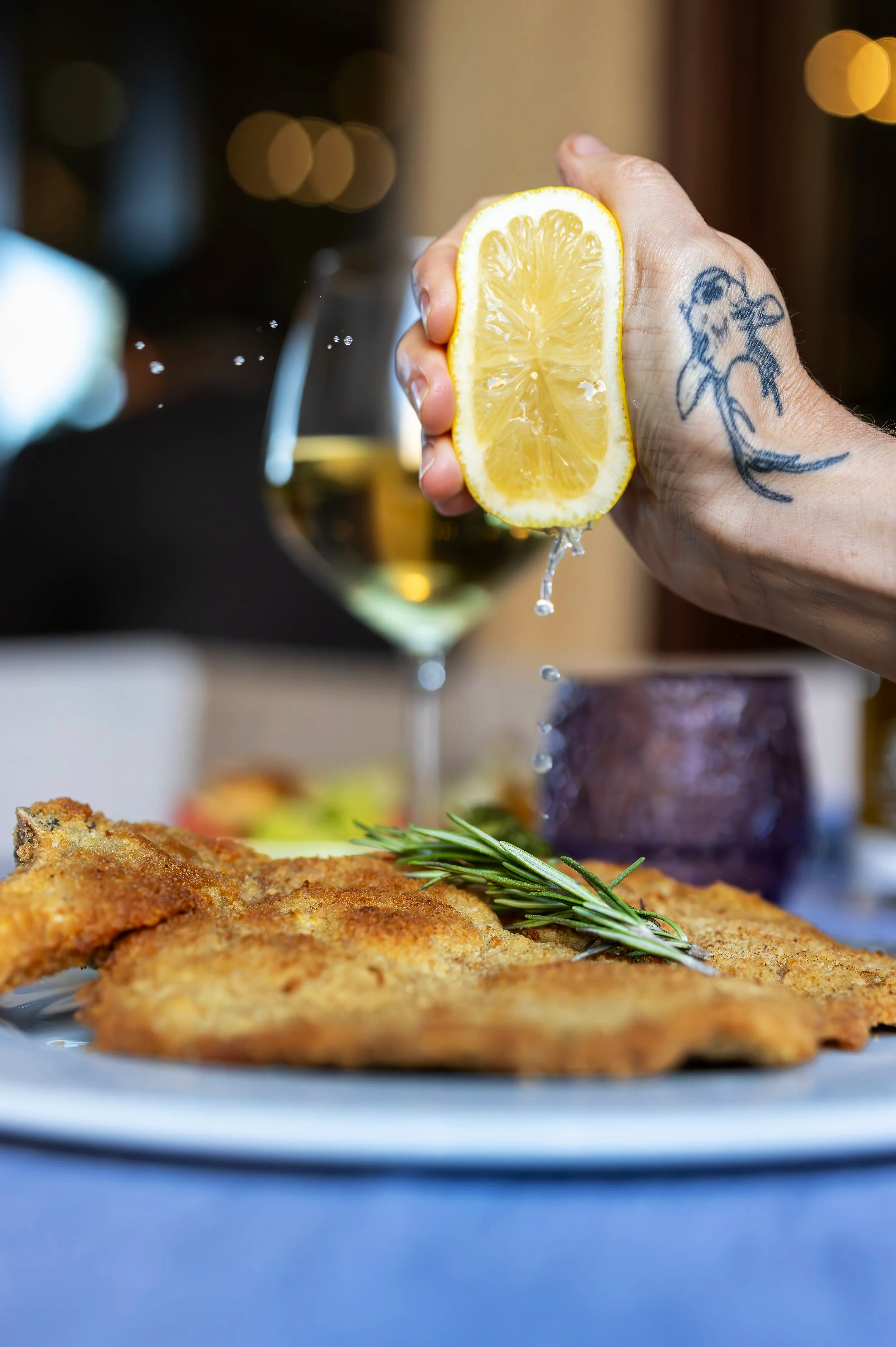 Fine dining food photography, La Piazza Monte-Carlo. Commercial hospitality photographer KAIRO, UK and Europe.