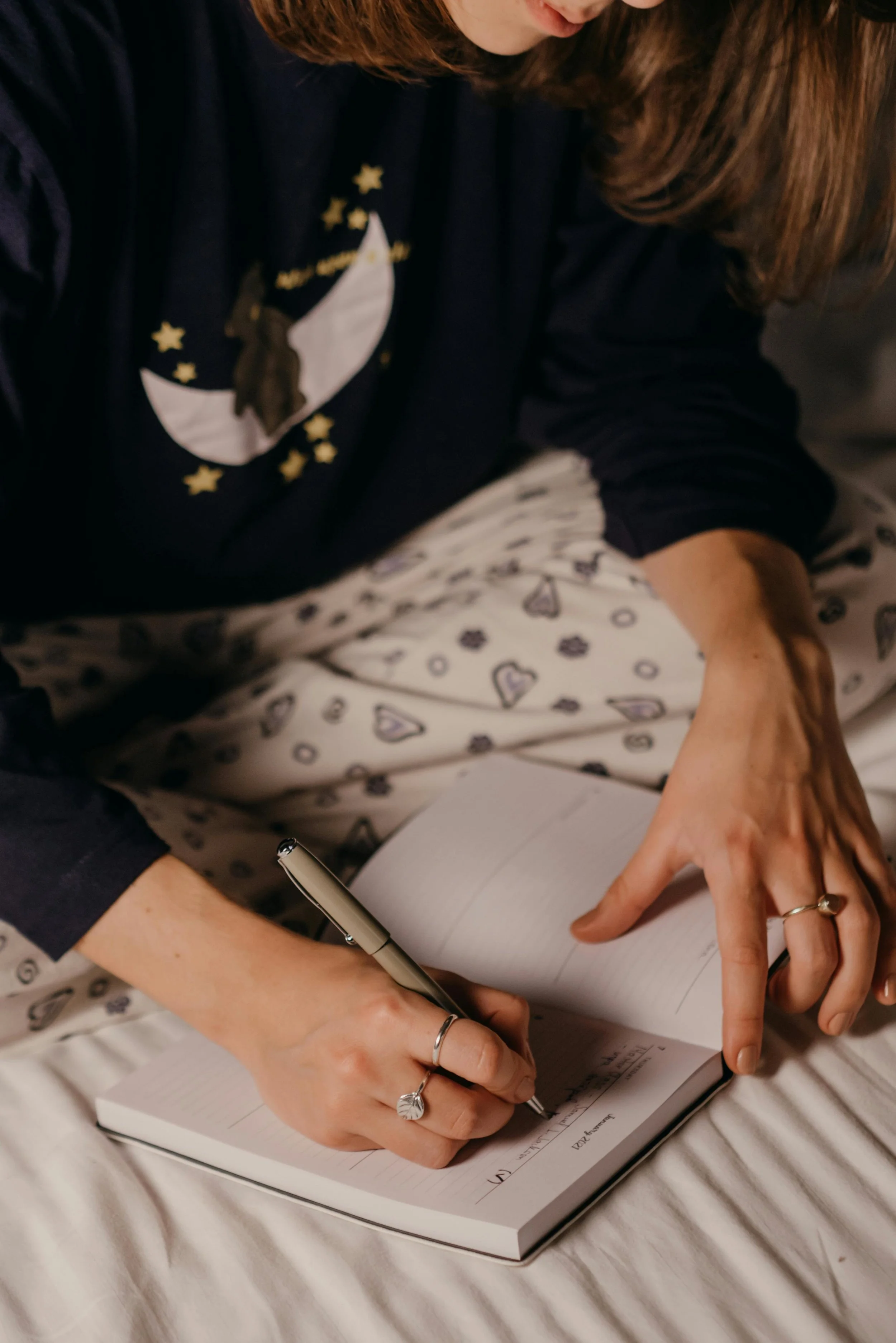 Personal journaling in bed