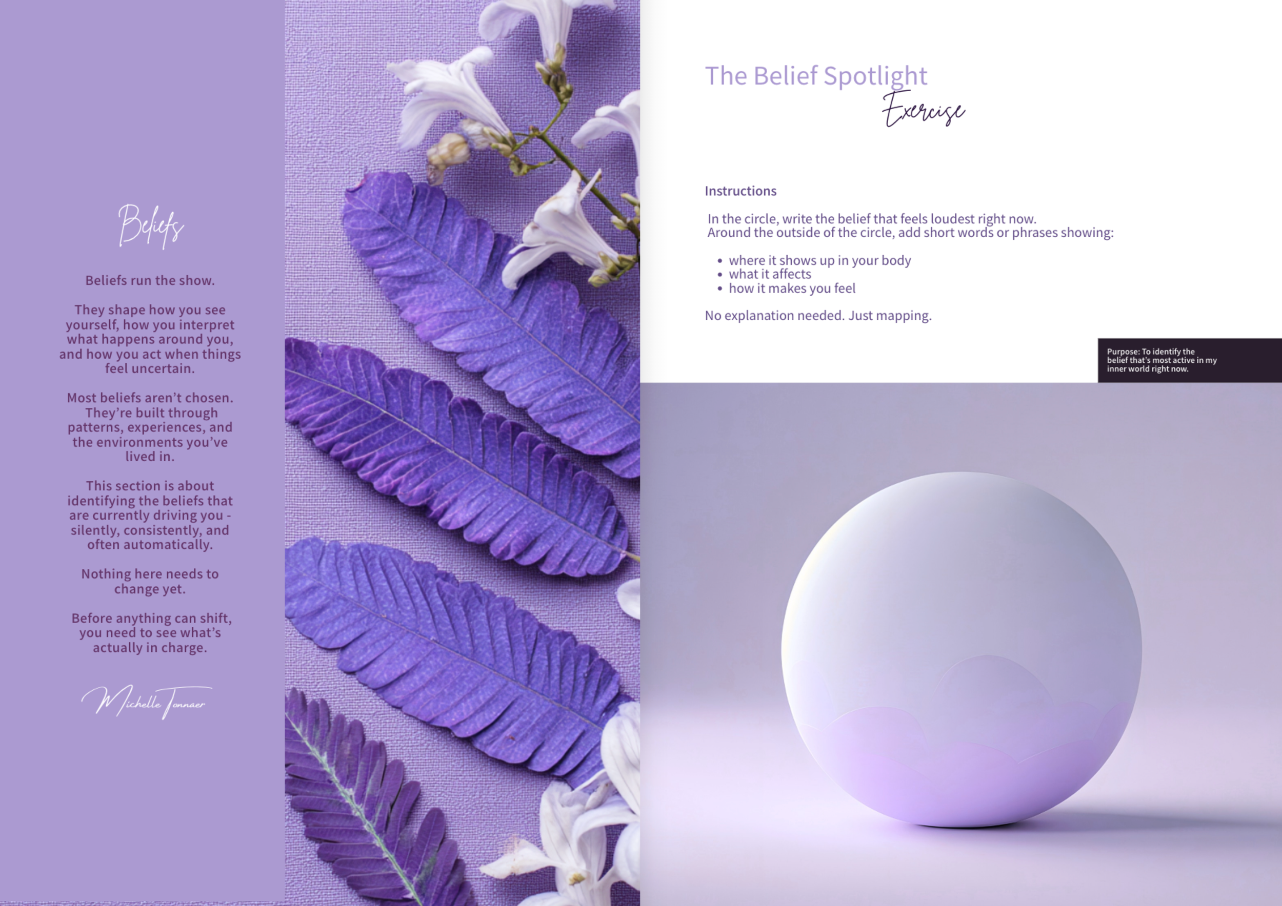 Preview of interior pages from the Élevé Femme journal.