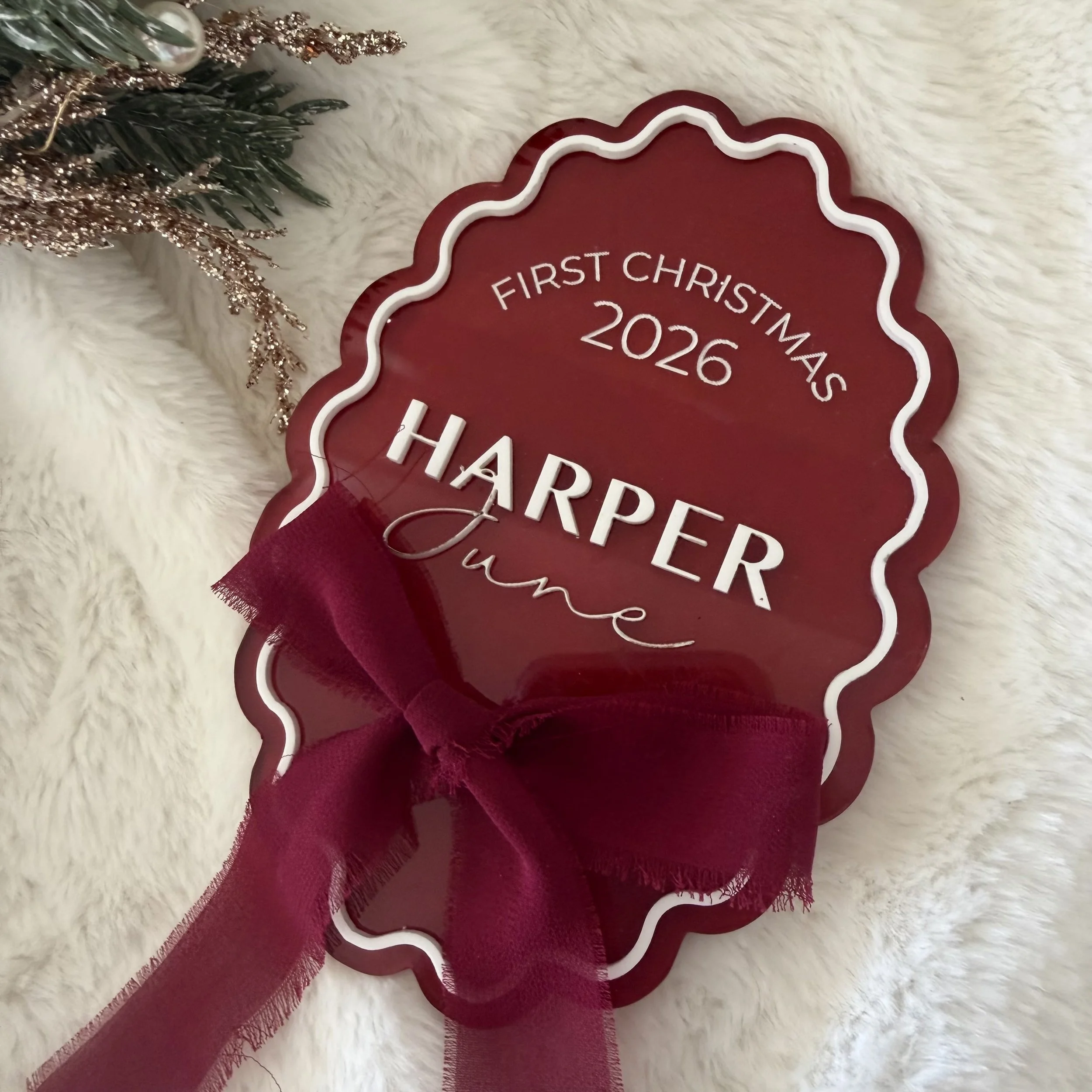 First Year Christmas Plaque