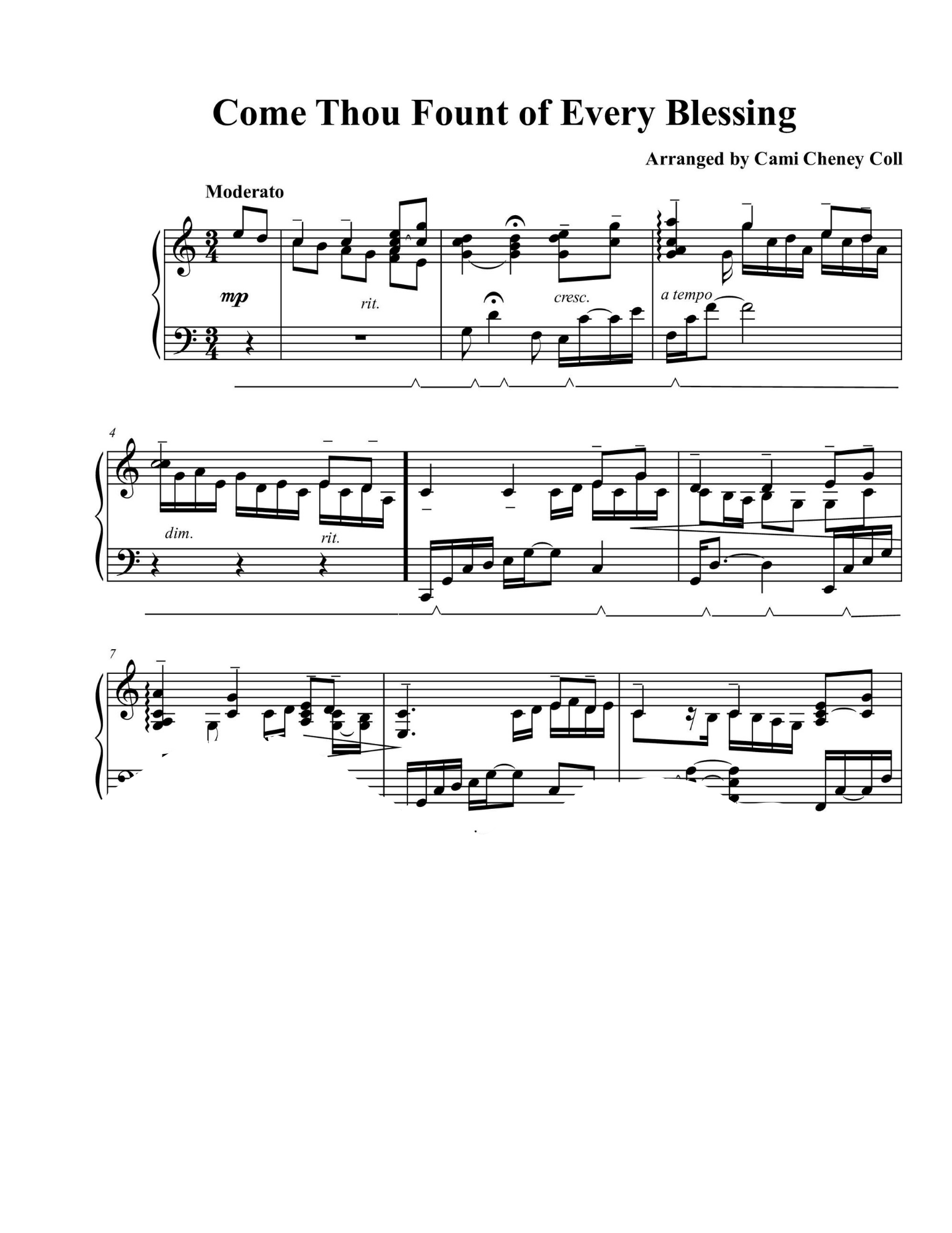 Come Thou Fount of Every Blessing - Digital Download