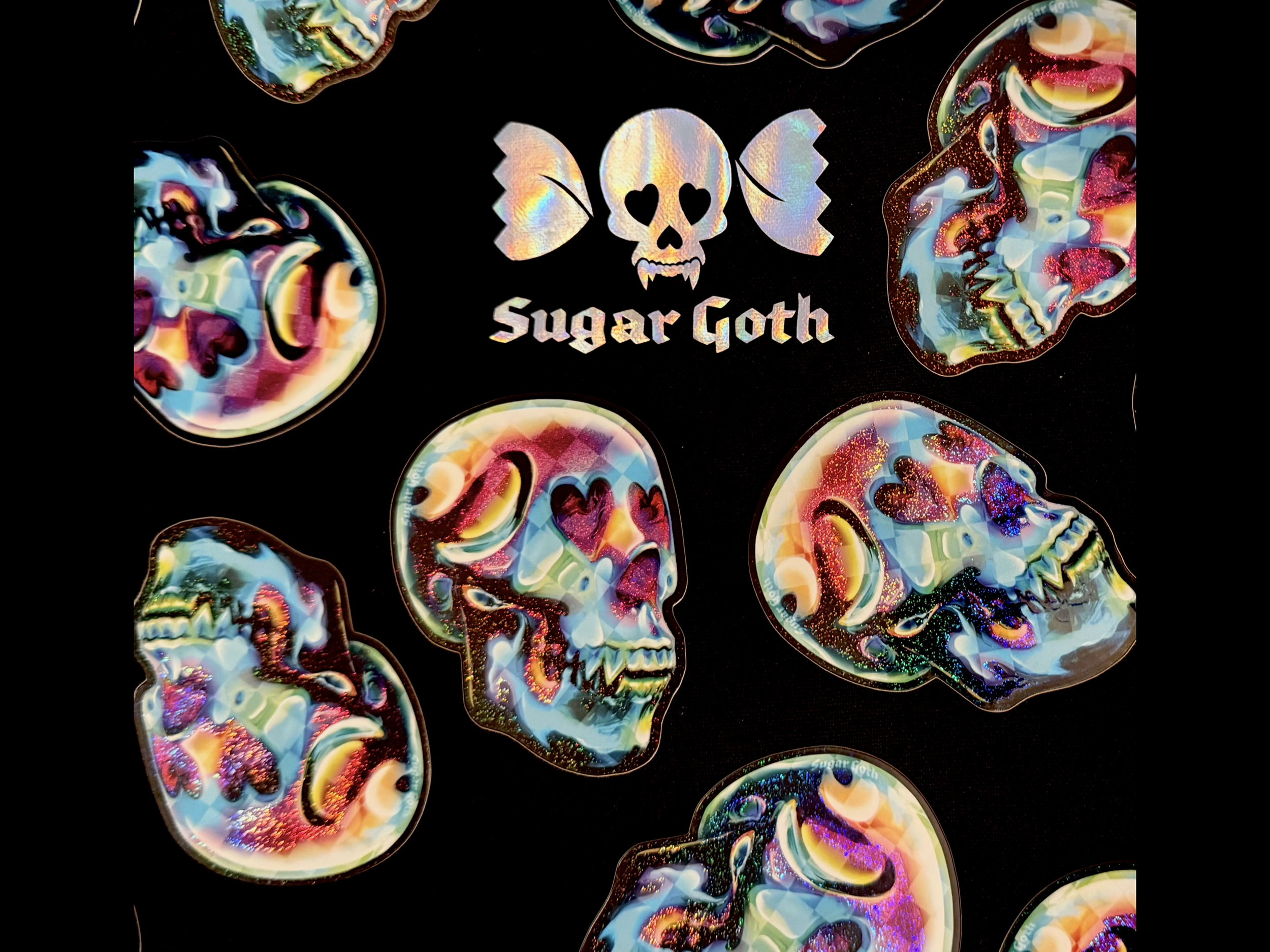 Mori Holographic Skull Sticker