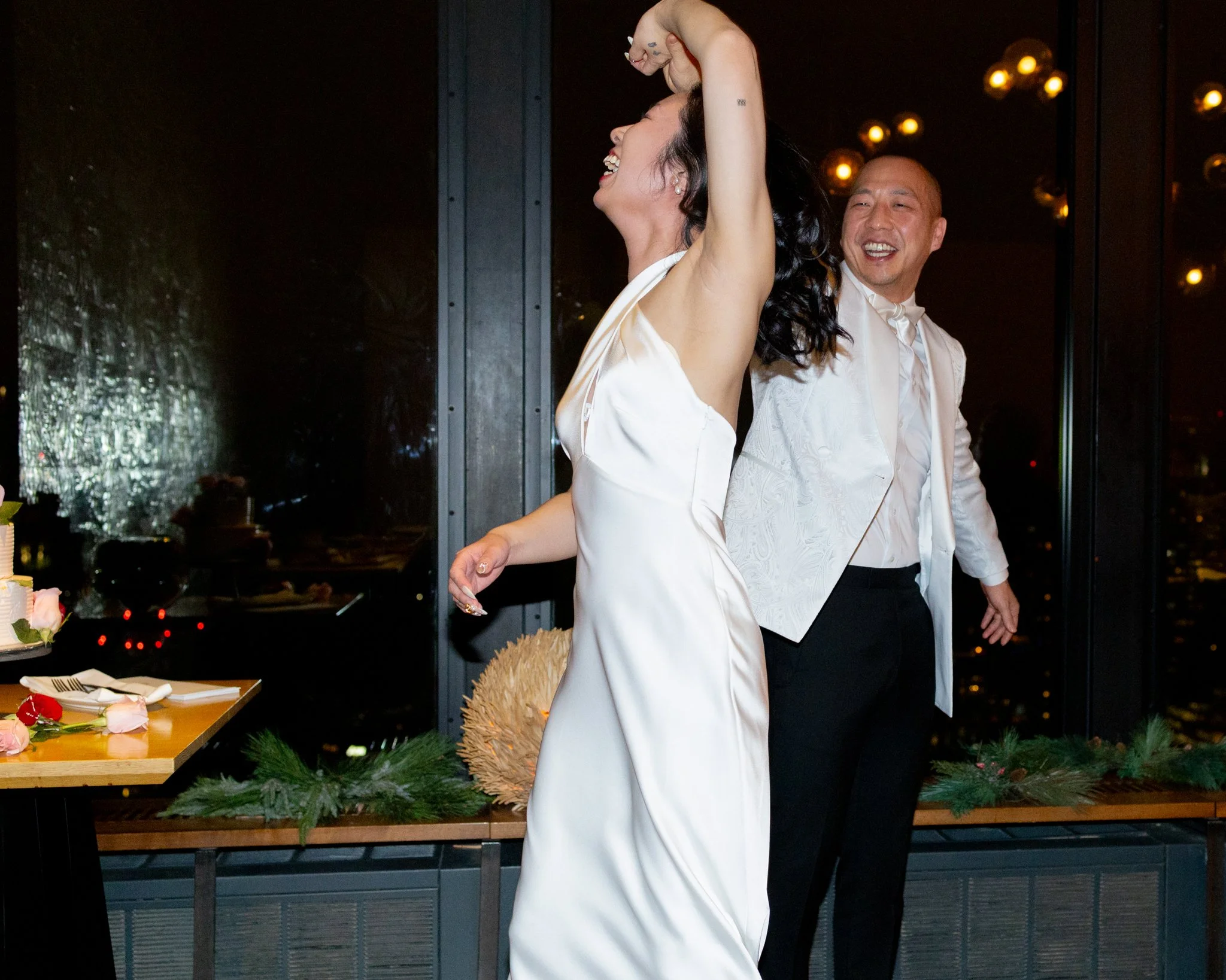 Couple dancing at a wedding