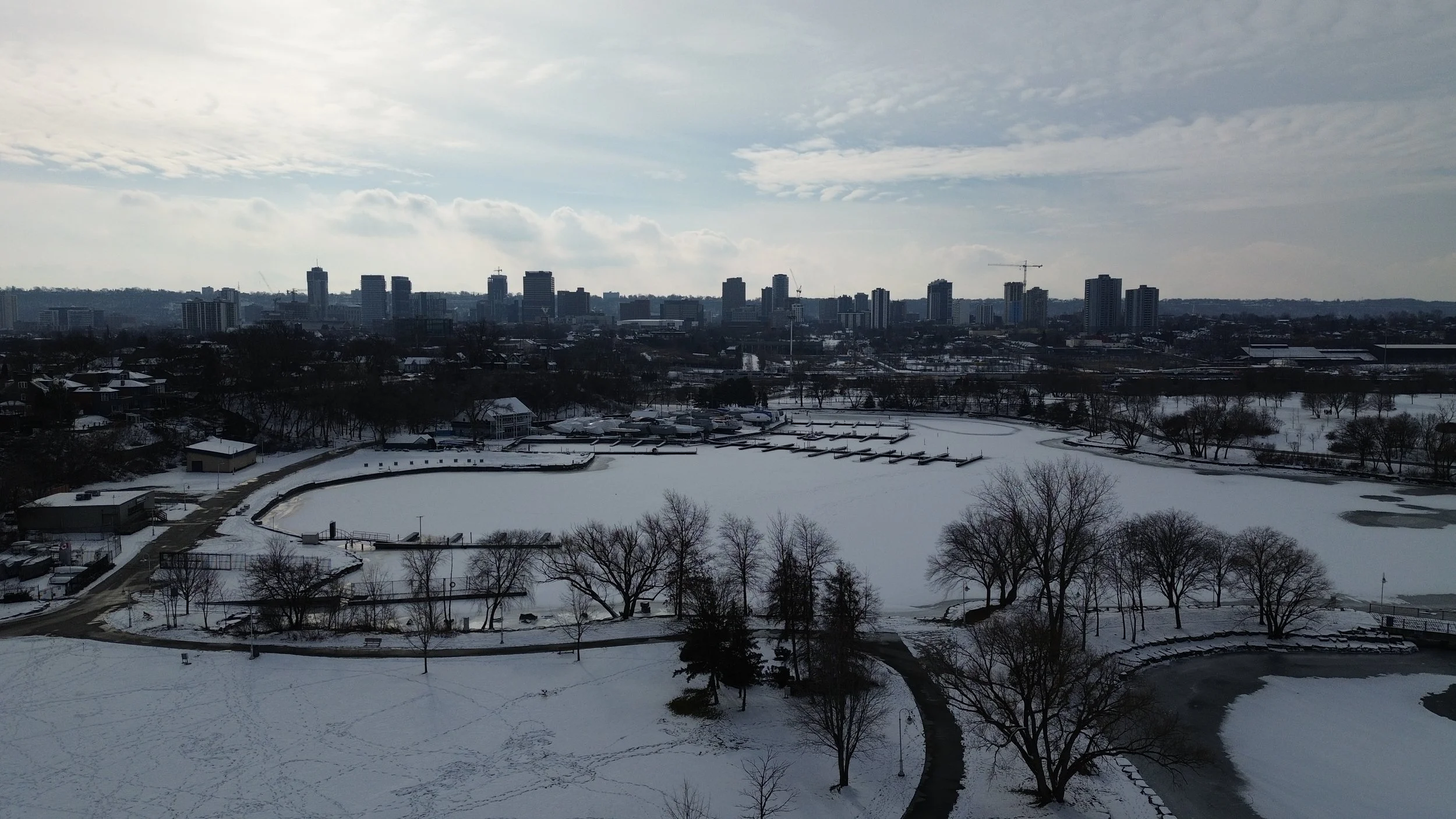 Hamilton city skyline