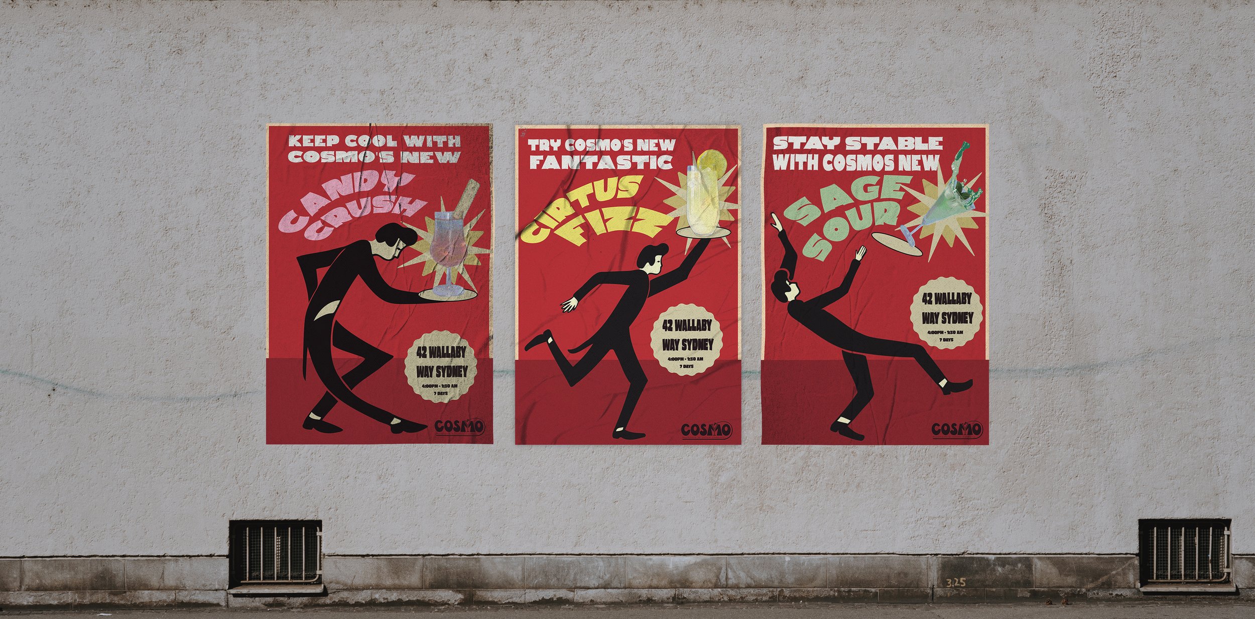 Advertisment Poster series for Cosmo's new mocktails.