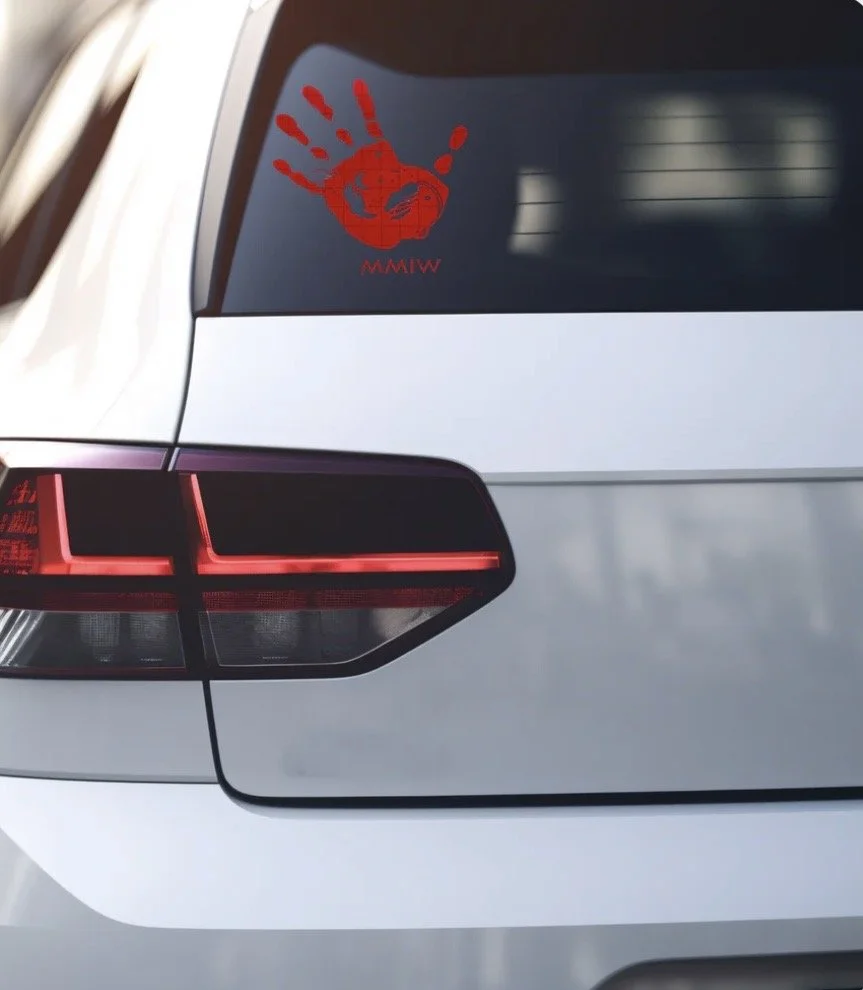 MMIW Red-Hand Car Decal