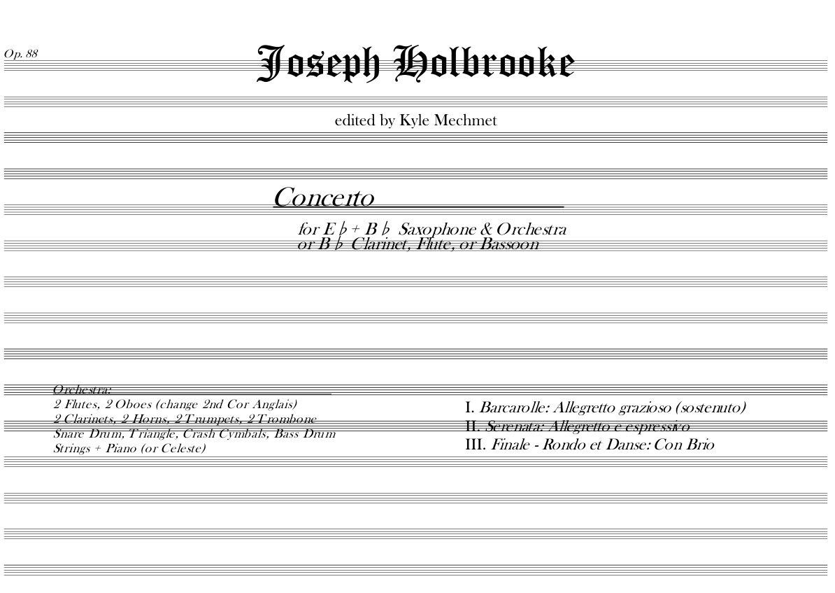 Concerto Op. 88 - Joseph Holbrooke
