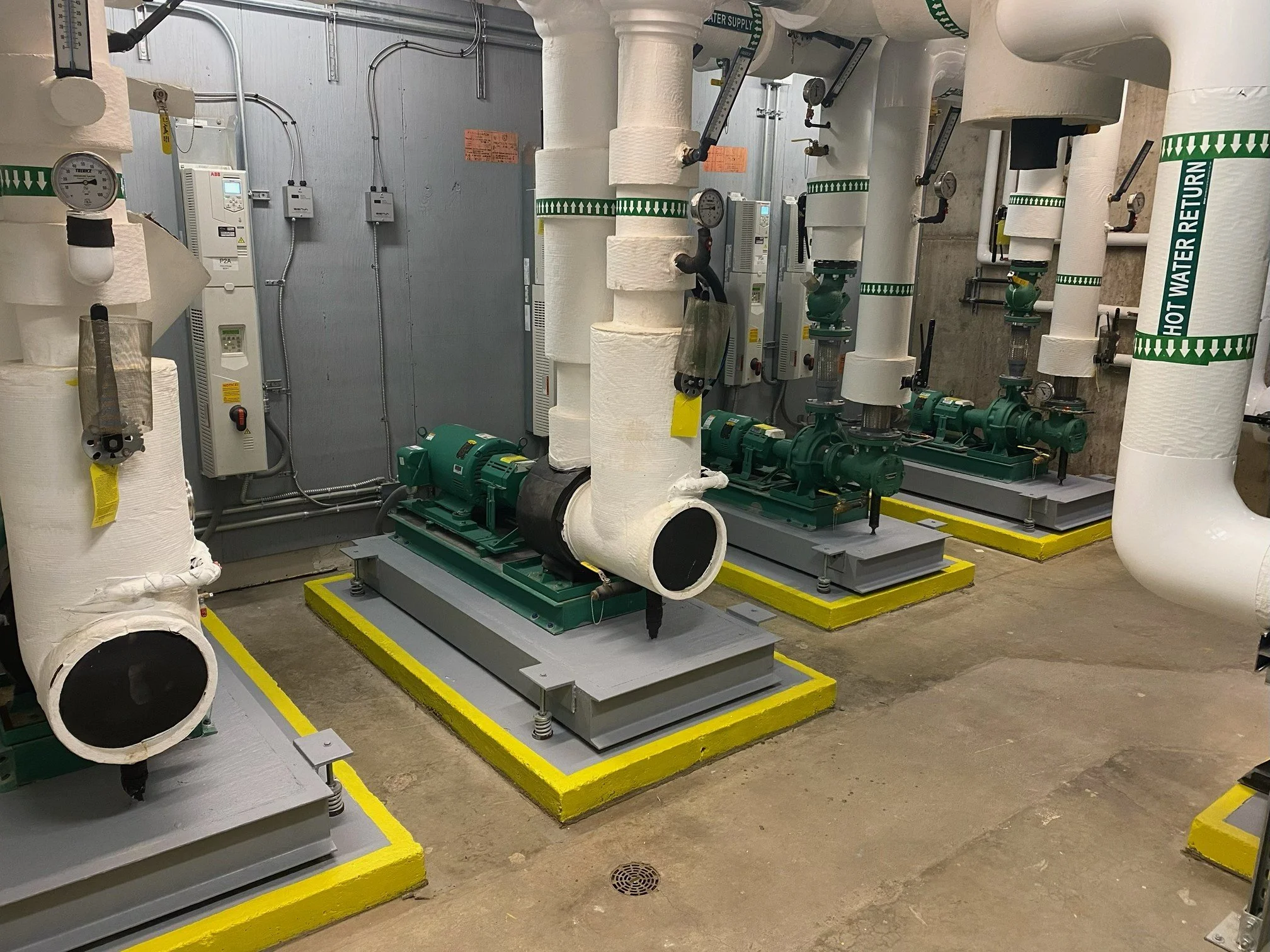 Design Build  base mounted heating and chilled water pumping equipment