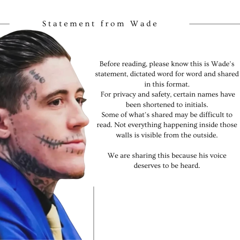 Statement from Wade Steven Wilson