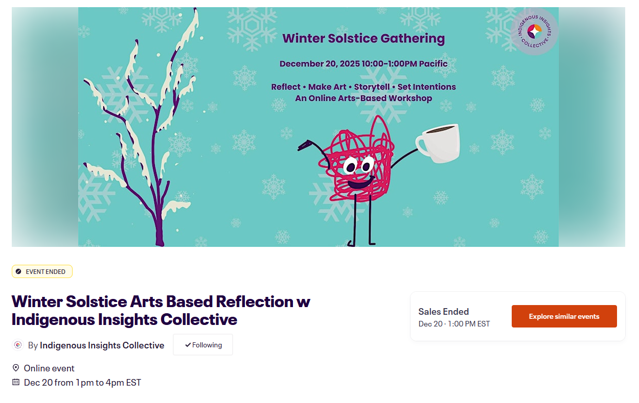 Review: Winter Solstice Arts Based Reflection