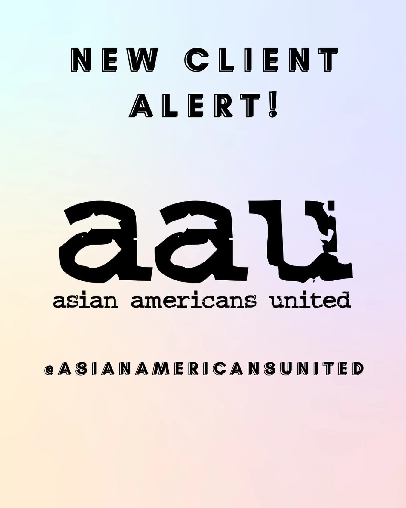 NEW CLIENT ALERT ‼️

Honestly an honor to be able to partner with one of my favorite organizations! Whenever the community calls, @asianamericansunited is always at the front of the line. Together we'll be bringing Fire Horse energy! 🔥