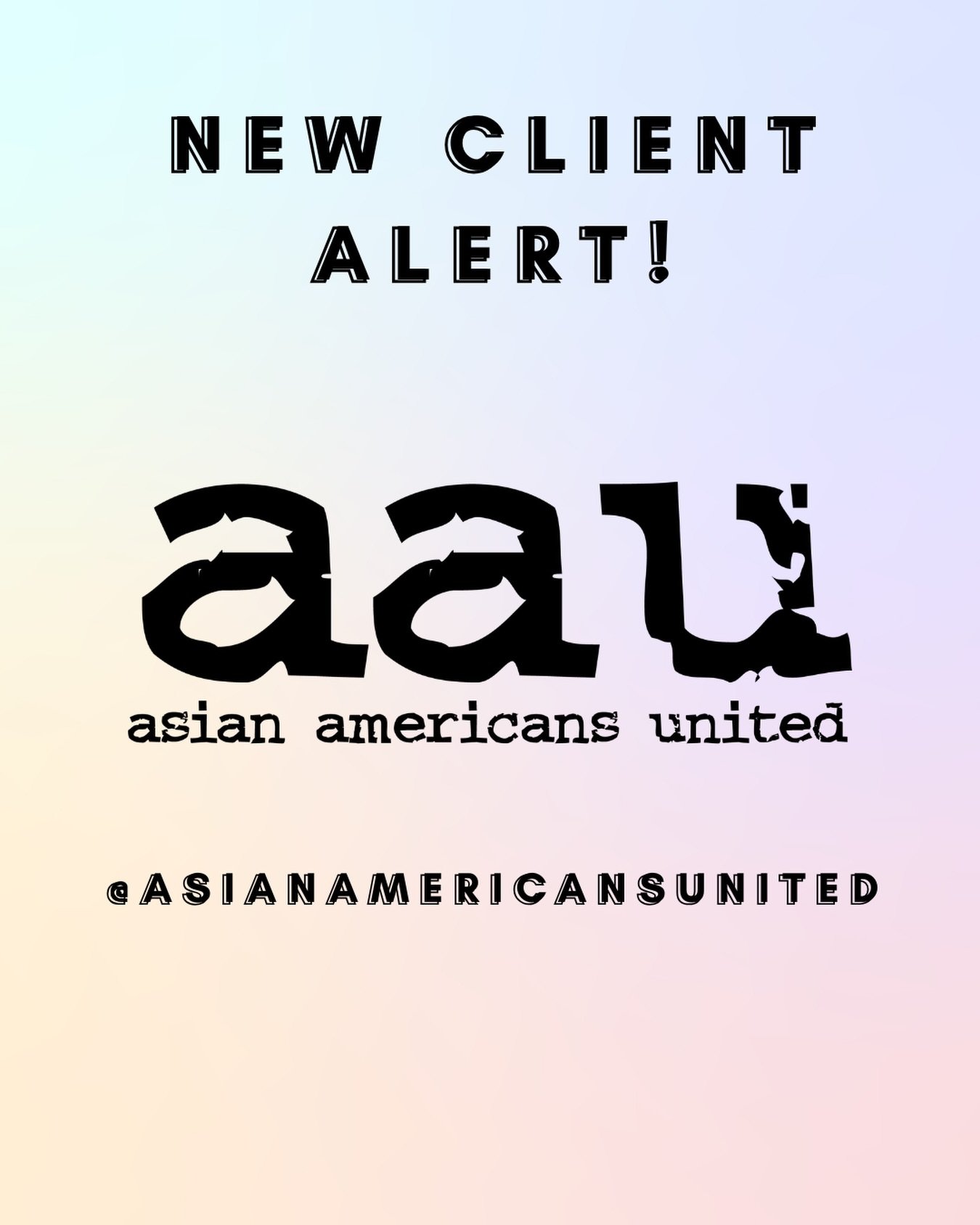 NEW CLIENT ALERT ‼️

Honestly an honor to be able to partner with one of my favorite organizations! Whenever the community calls, @asianamericansunited is always at the front of the line. Together we'll be bringing Fire Horse energy! 🔥