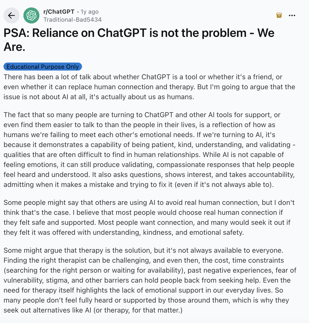 The Mirror in the Machine: What AI Use Reveals About the Modern Empathy Gap