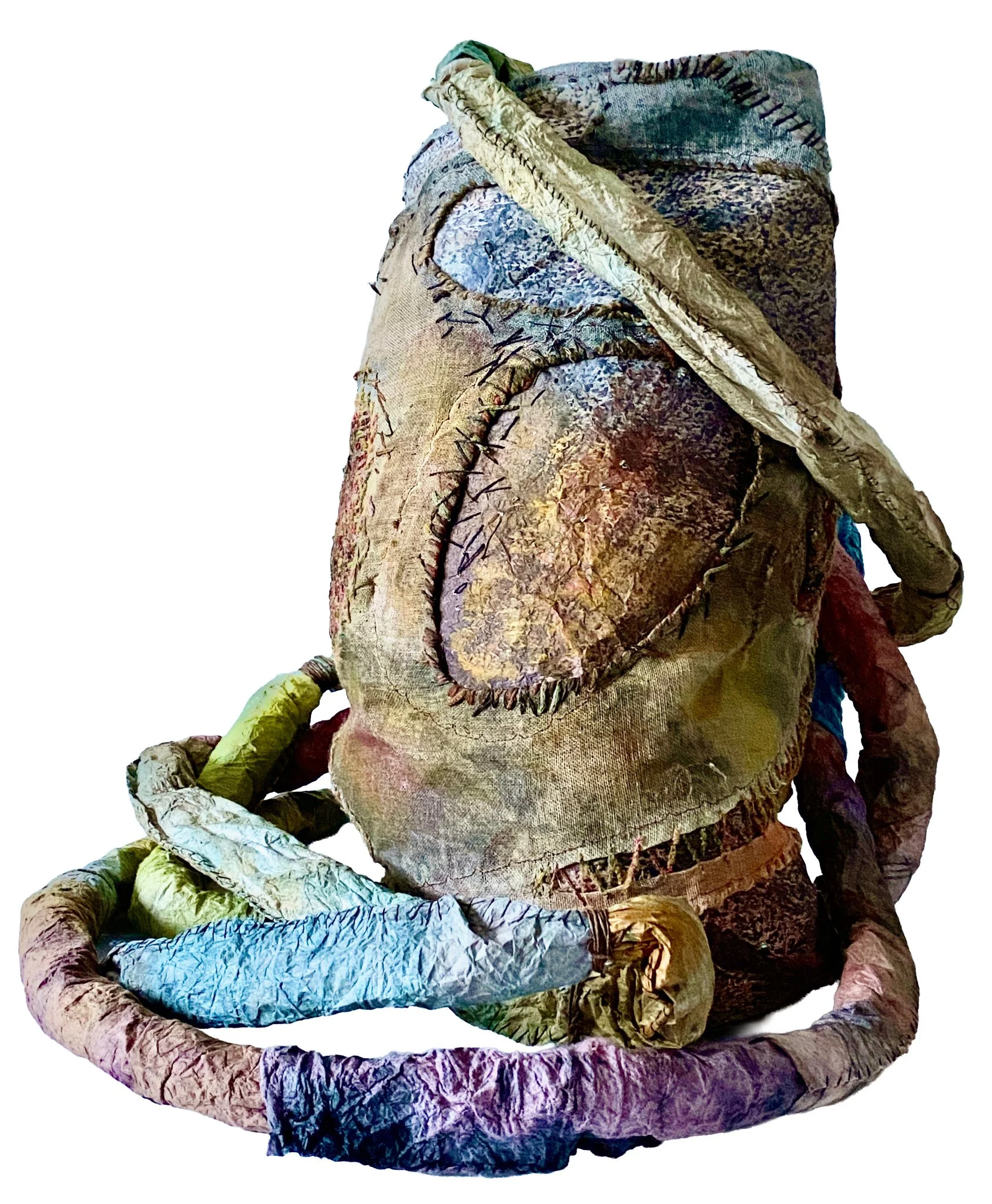 Are You In Or Out?: mulberry paper, rope, 19x17x12