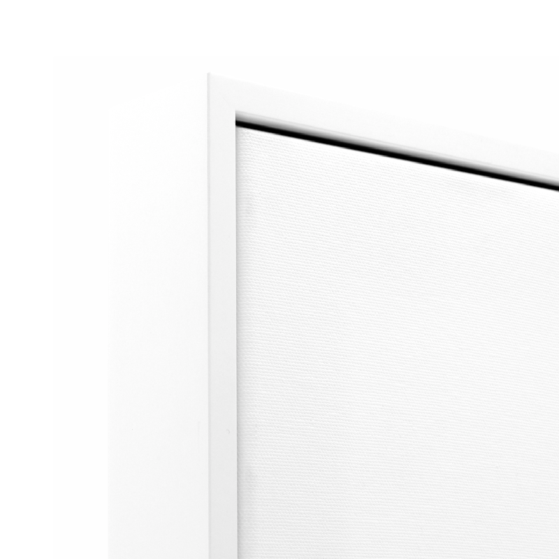 White - Canvas Floating Frame Detail