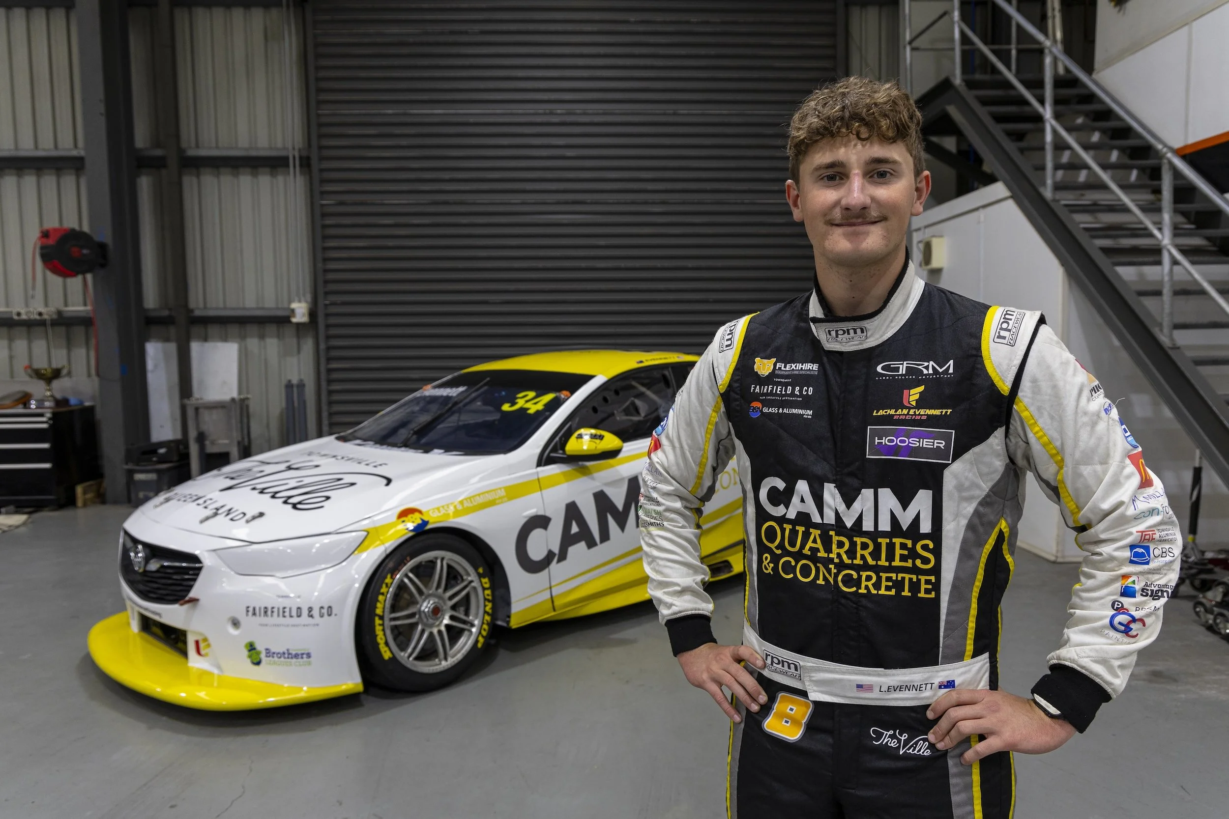 Lachlan Evennett and his Dunlop Super 2 car