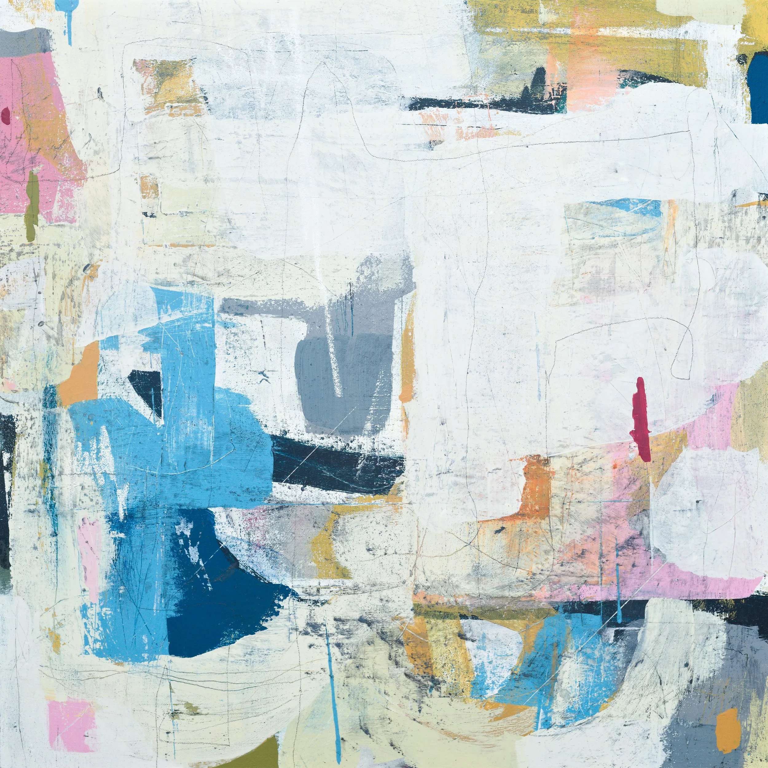 On The Ferry Going On Vacation - Acrylic Pastel Graphite - 60x60cm - 2025